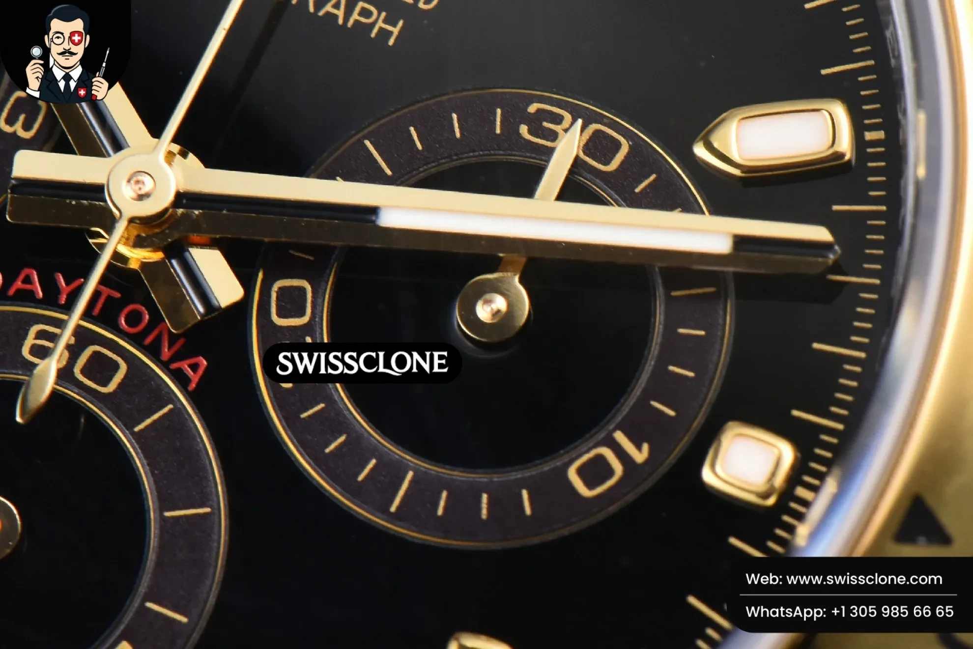 Rolex Daytona 116503 YG/SS Black Dial Lume Marker YG/SS SH4130 1:1 Super Clone - On-Wrist Presence View
