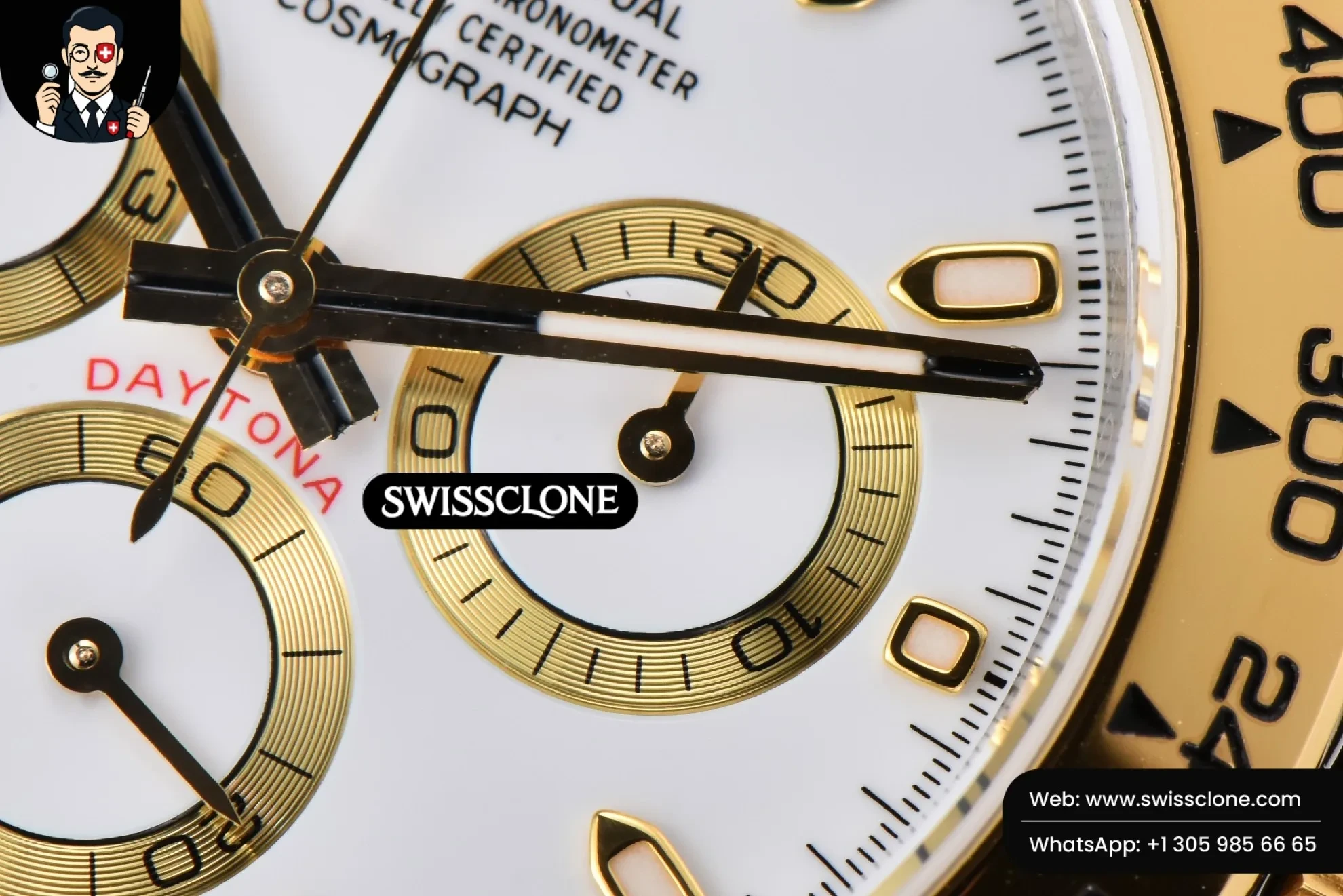 Rolex Daytona 116503 YG/SS BTF White Dial YG/SS BT Factory 1:1 Super Clone - Lateral Case Thickness Profile