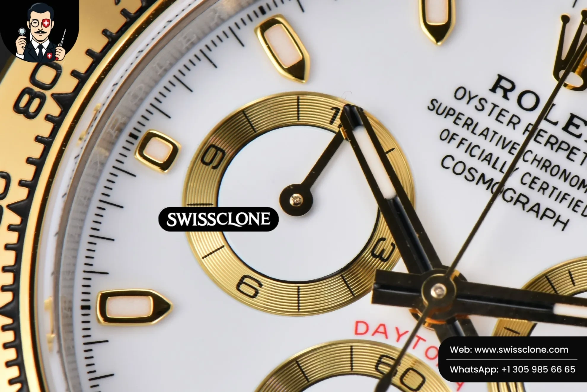 Rolex Daytona 116503 YG/SS BTF White Dial YG/SS BT Factory 1:1 Super Clone - Caseback & Cloned Calibre Movement
