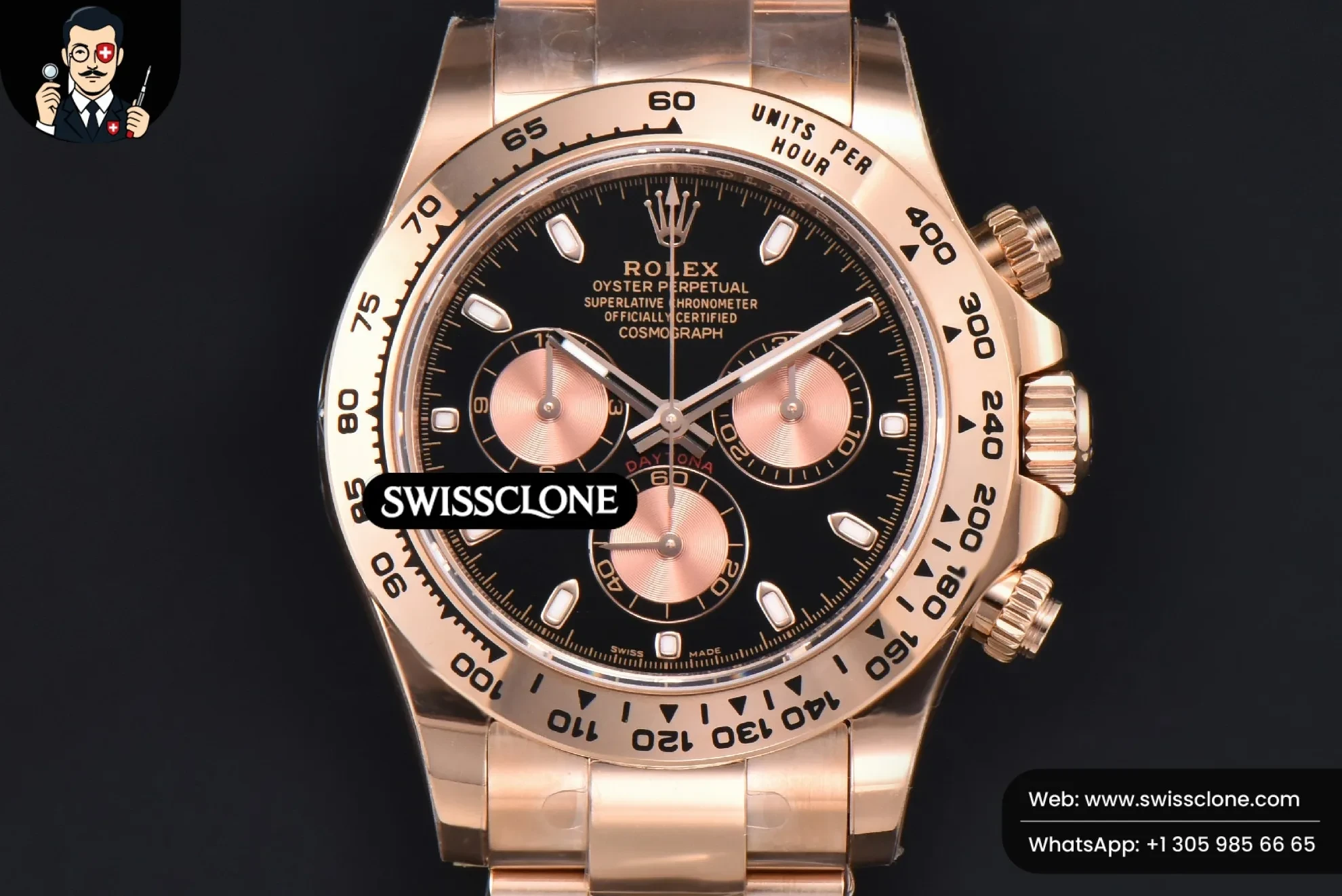 Rolex Daytona 116505 Black Dial Subdial Lume Marker SH4130