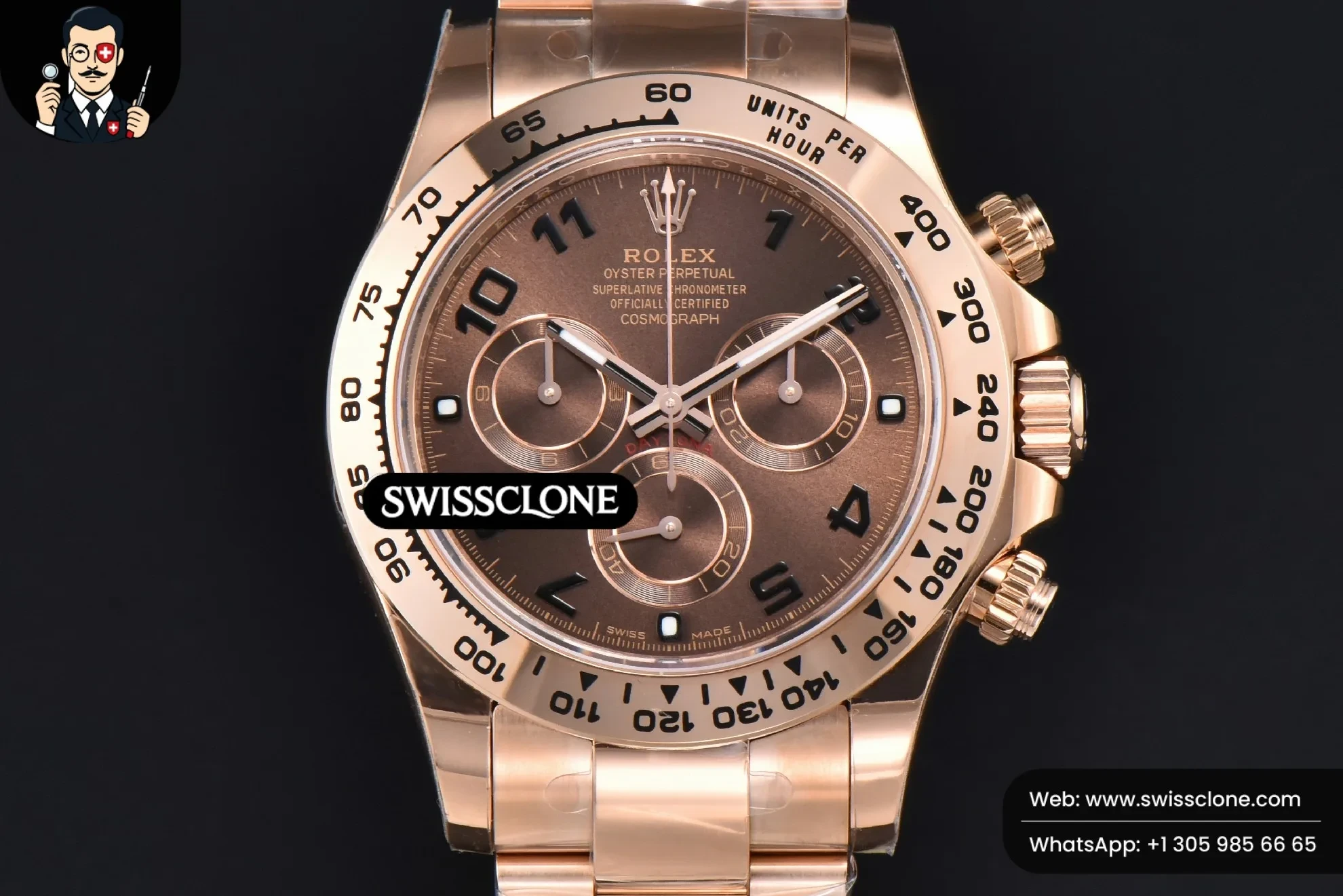 Rolex Daytona 116505 Brown Dial Digital Marker SH4130