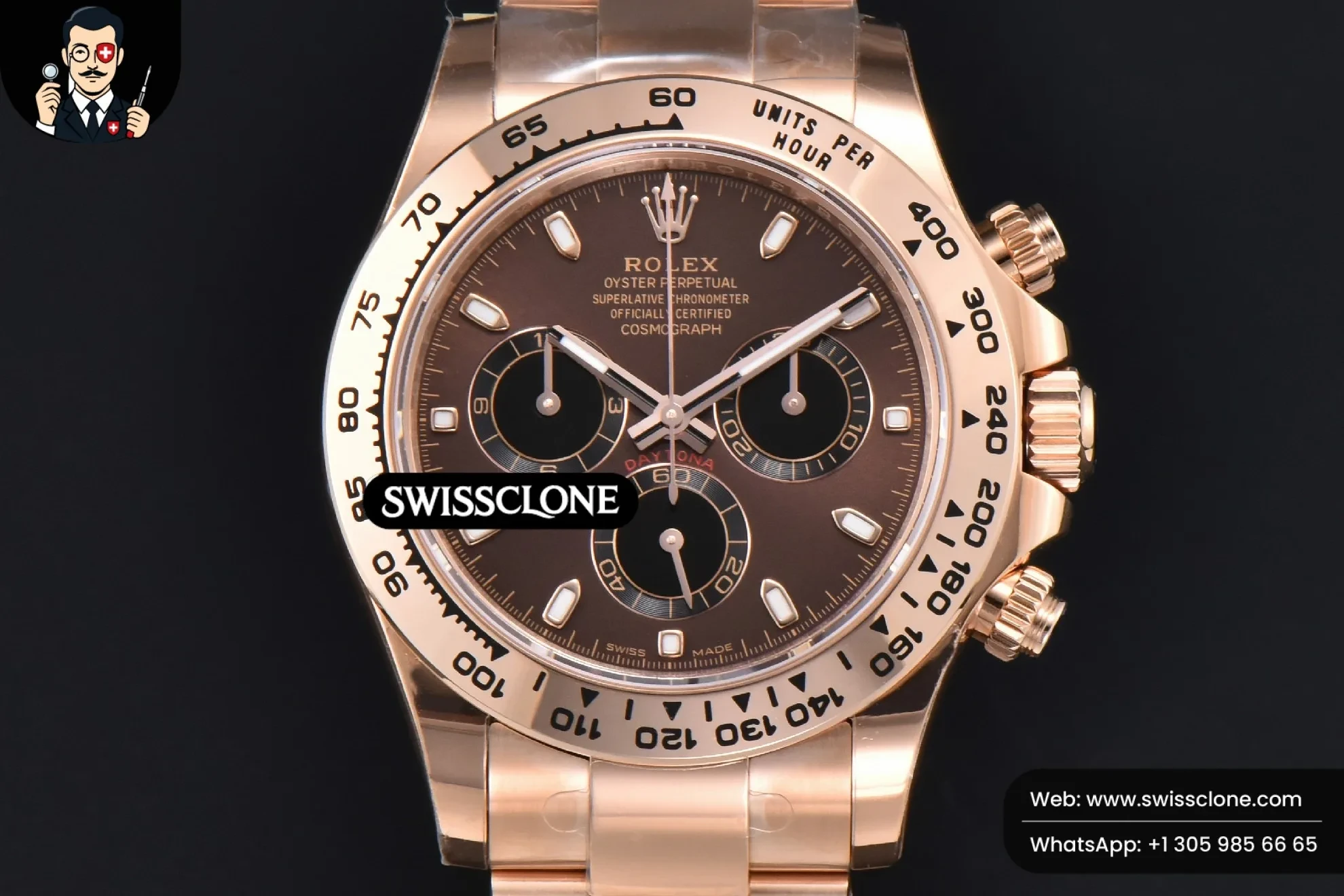 Rolex Daytona 116505 Brown Dial Lume Marker SH4130