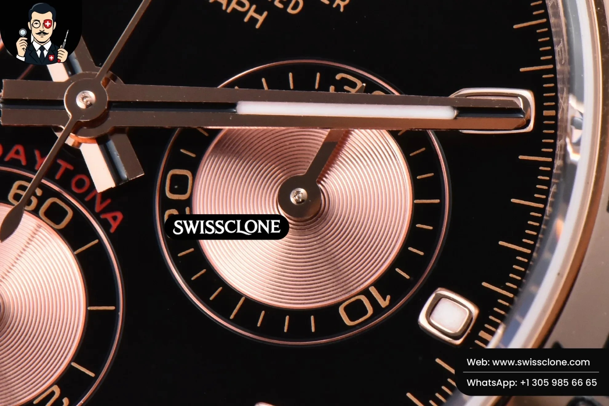 Rolex Daytona 116505 BTF Black Dial Subdial BT Factory 1:1 Super Clone - Lateral Case Thickness Profile