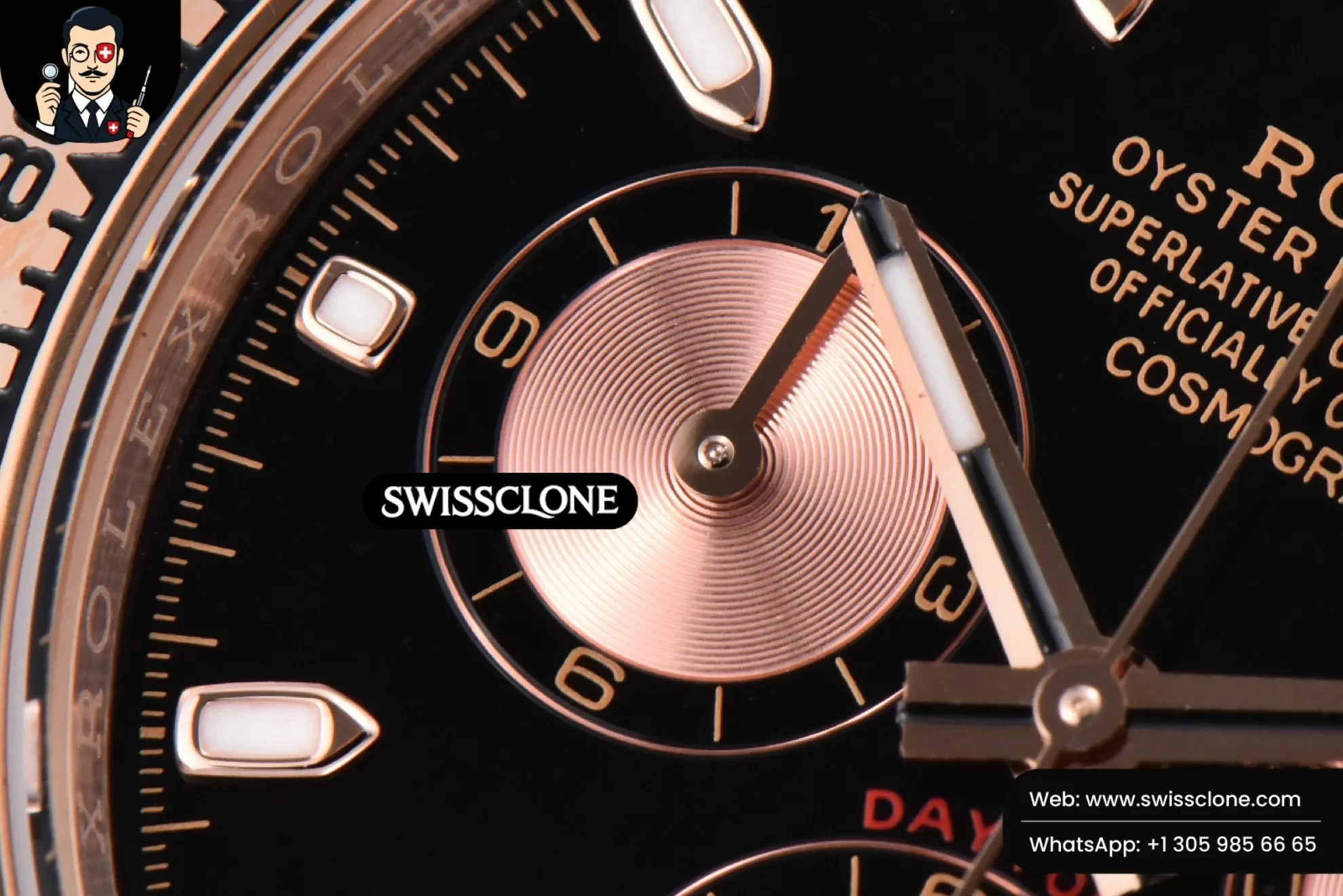 Rolex Daytona 116505 BTF Black Dial Subdial BT Factory 1:1 Super Clone - Caseback & Cloned Calibre Movement
