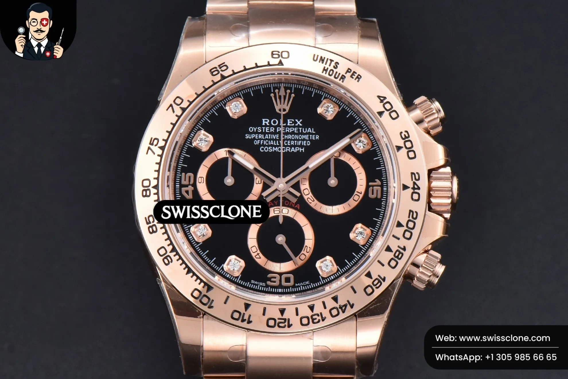 Rolex Daytona 116505 BTF Black/RG Dial Diamond Marker