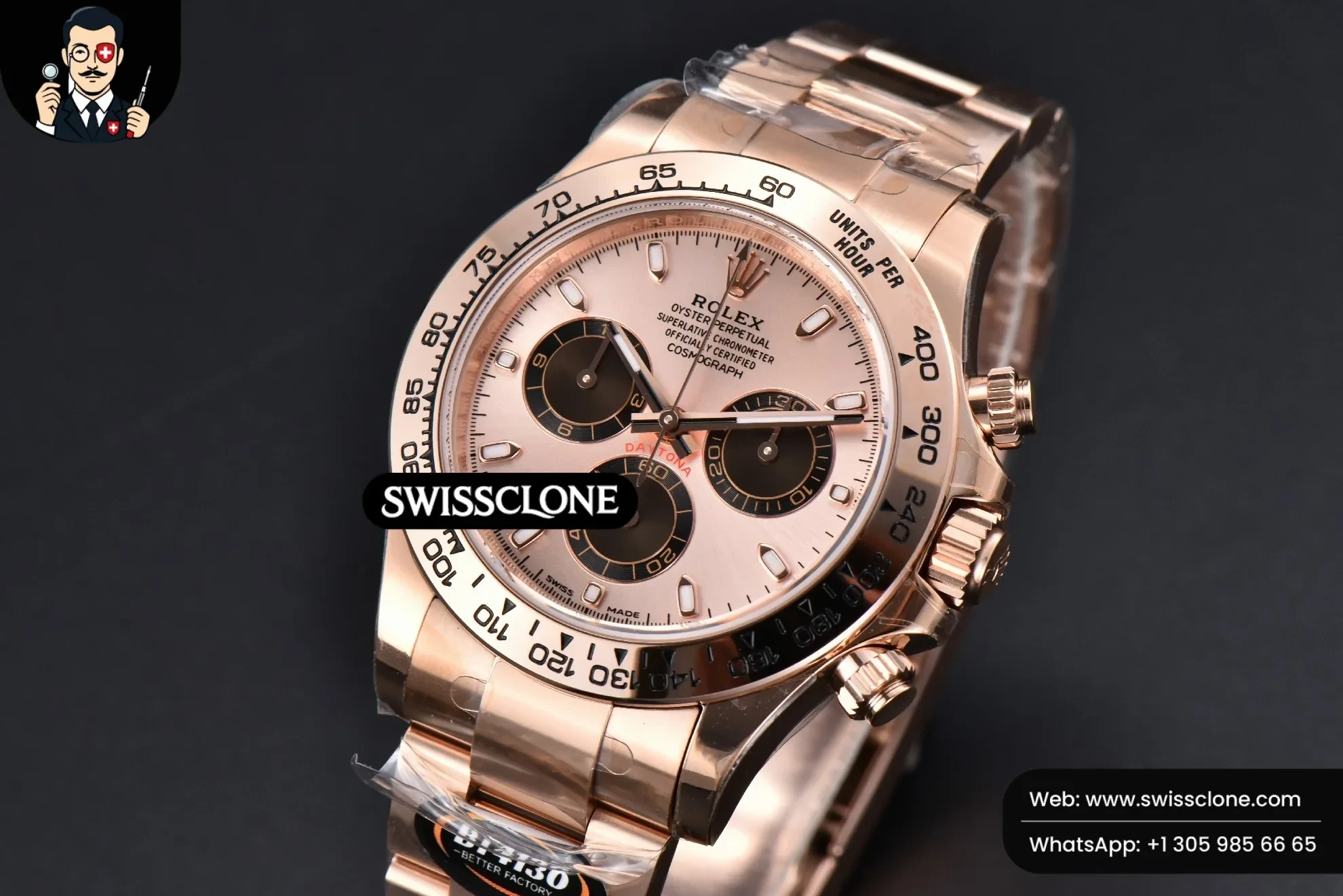 Rolex Daytona 116505 BTF Dial Black Subdial BT Factory 1:1 Super Clone - Bezel & Case Profile