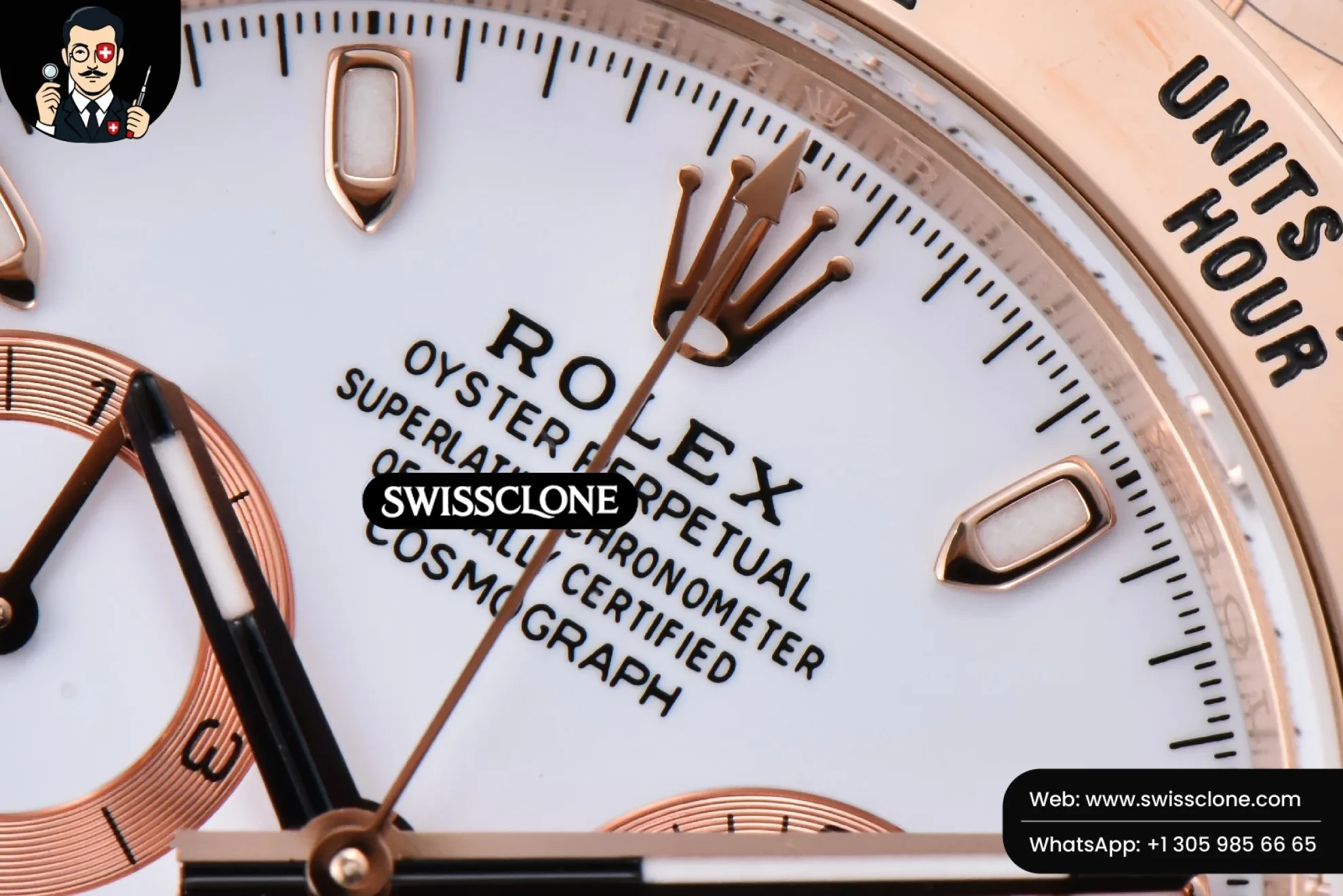 Rolex Daytona 116505 BTF White/RG Dial BT Factory 1:1 Super Clone - Clasp & Bracelet Finishing