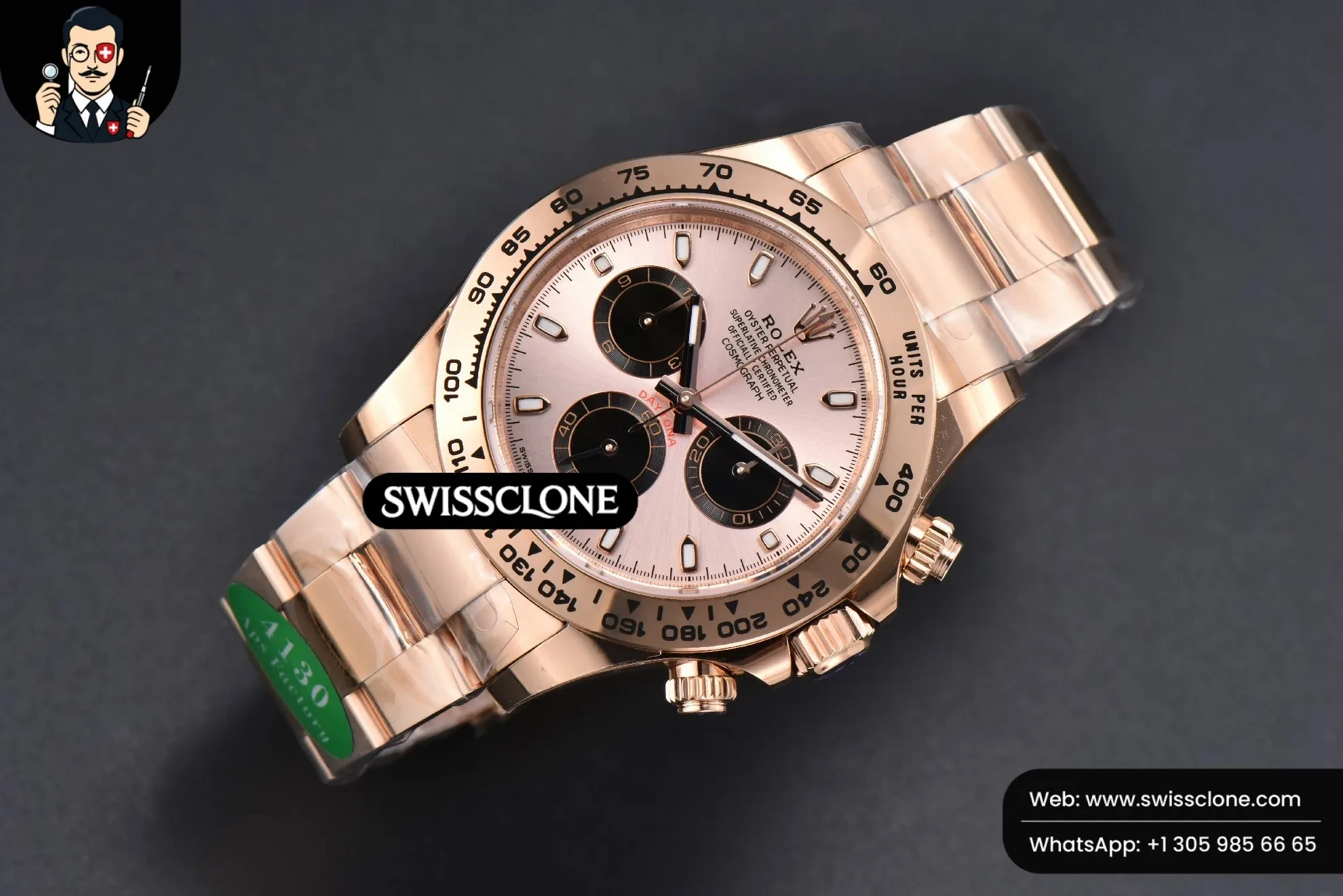 Rolex Daytona 116505 Dial Lume Marker SH4130 1:1 Super Clone - Bezel & Case Profile