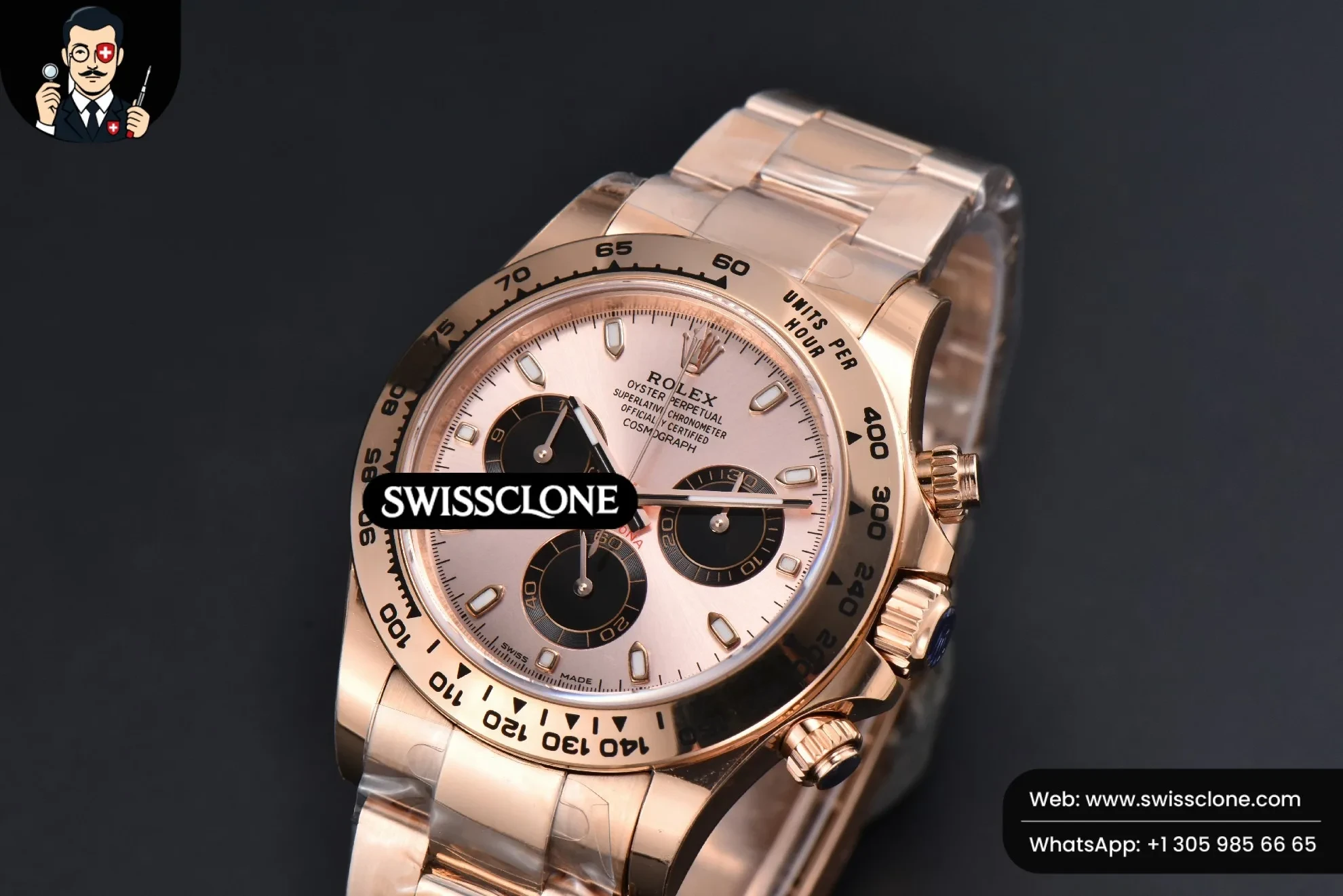 Rolex Daytona 116505 Dial Lume Marker SH4130 1:1 Super Clone - Clasp & Bracelet Finishing