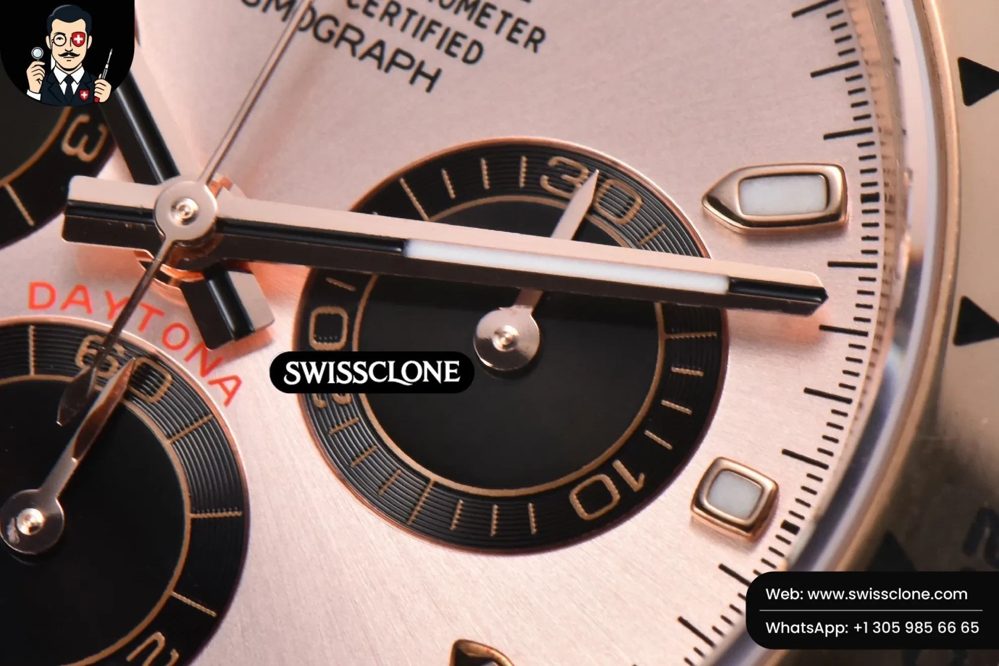 Rolex Daytona 116505 Dial Lume Marker SH4130 1:1 Super Clone - On-Wrist Presence View
