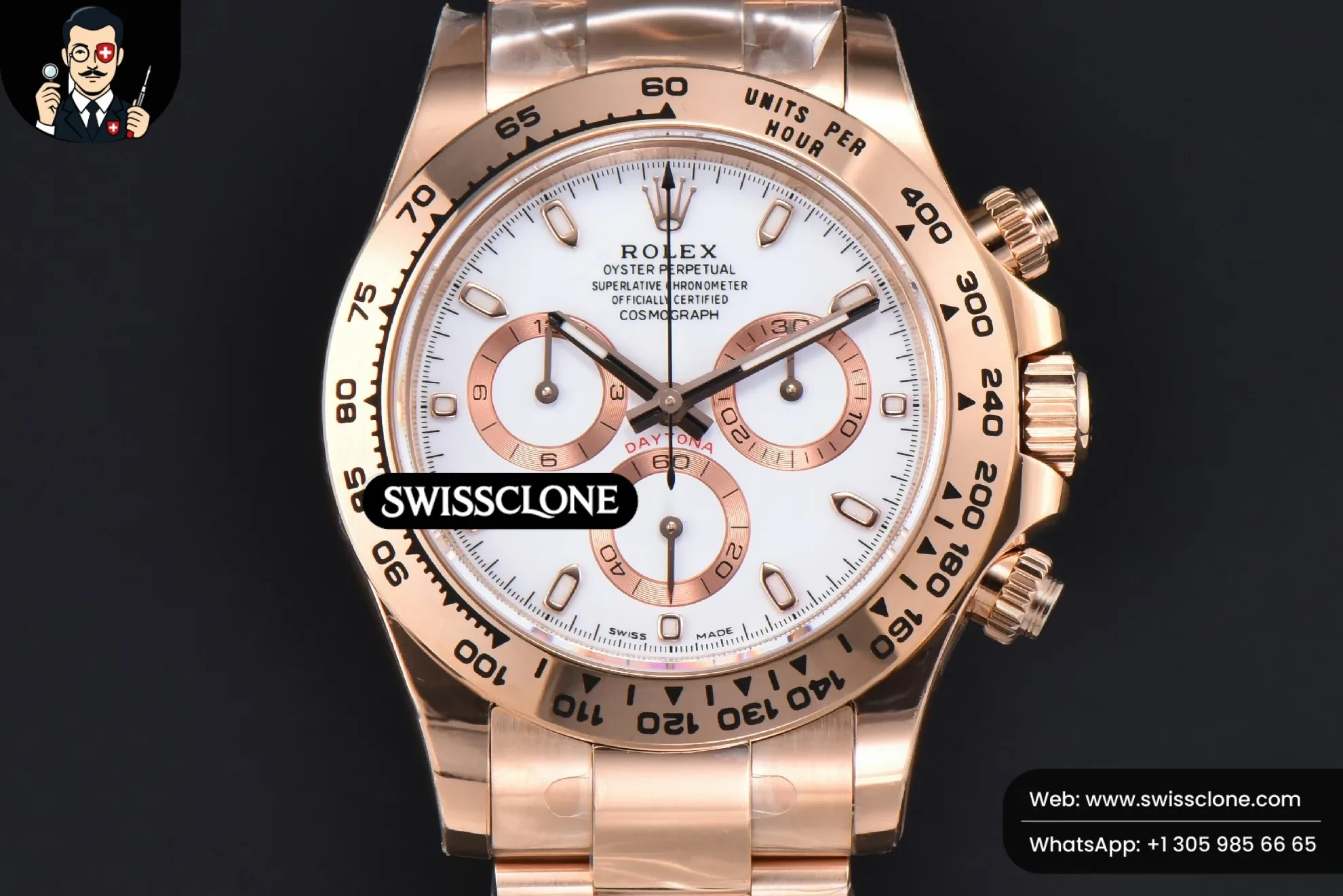Rolex Daytona 116505 White Dial Lume Marker SH4130
