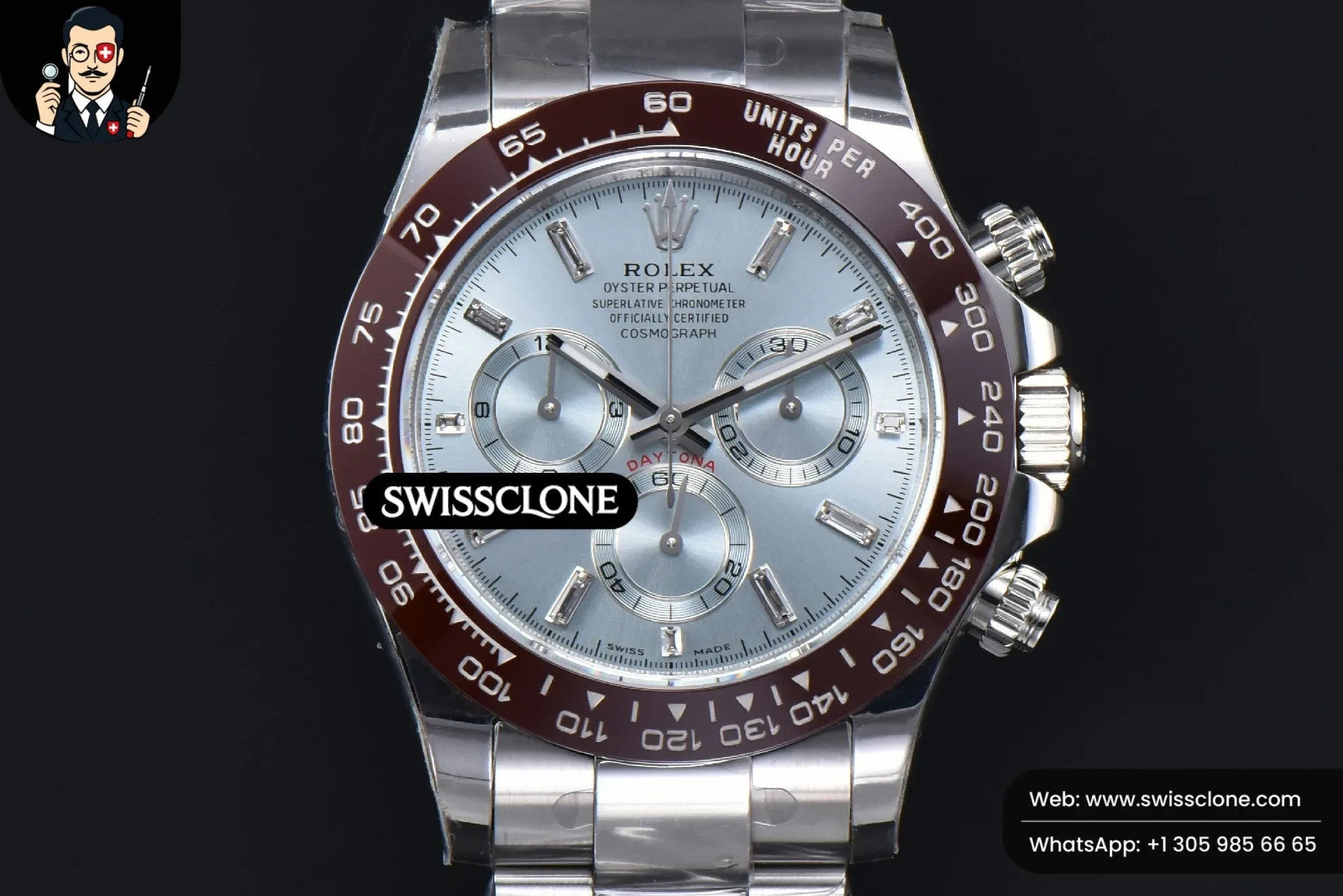 Rolex Daytona 116506 Ice Blue Dial Ceramic Bezel Diamond Marker SH4130