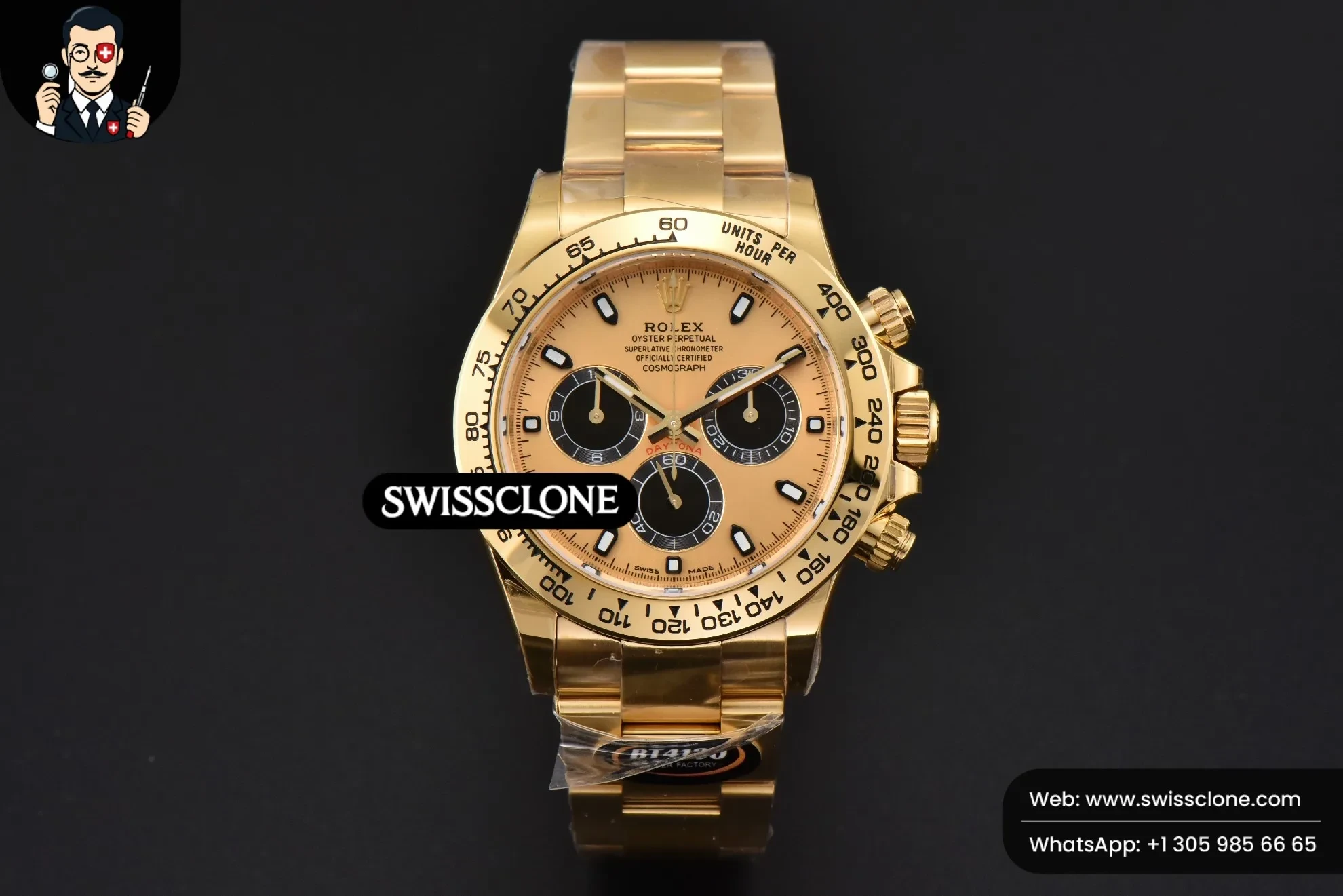 Rolex Daytona 116508 BTF Dial Black Subdial BT Factory 1:1 Super Clone - Dial Macro Close-Up