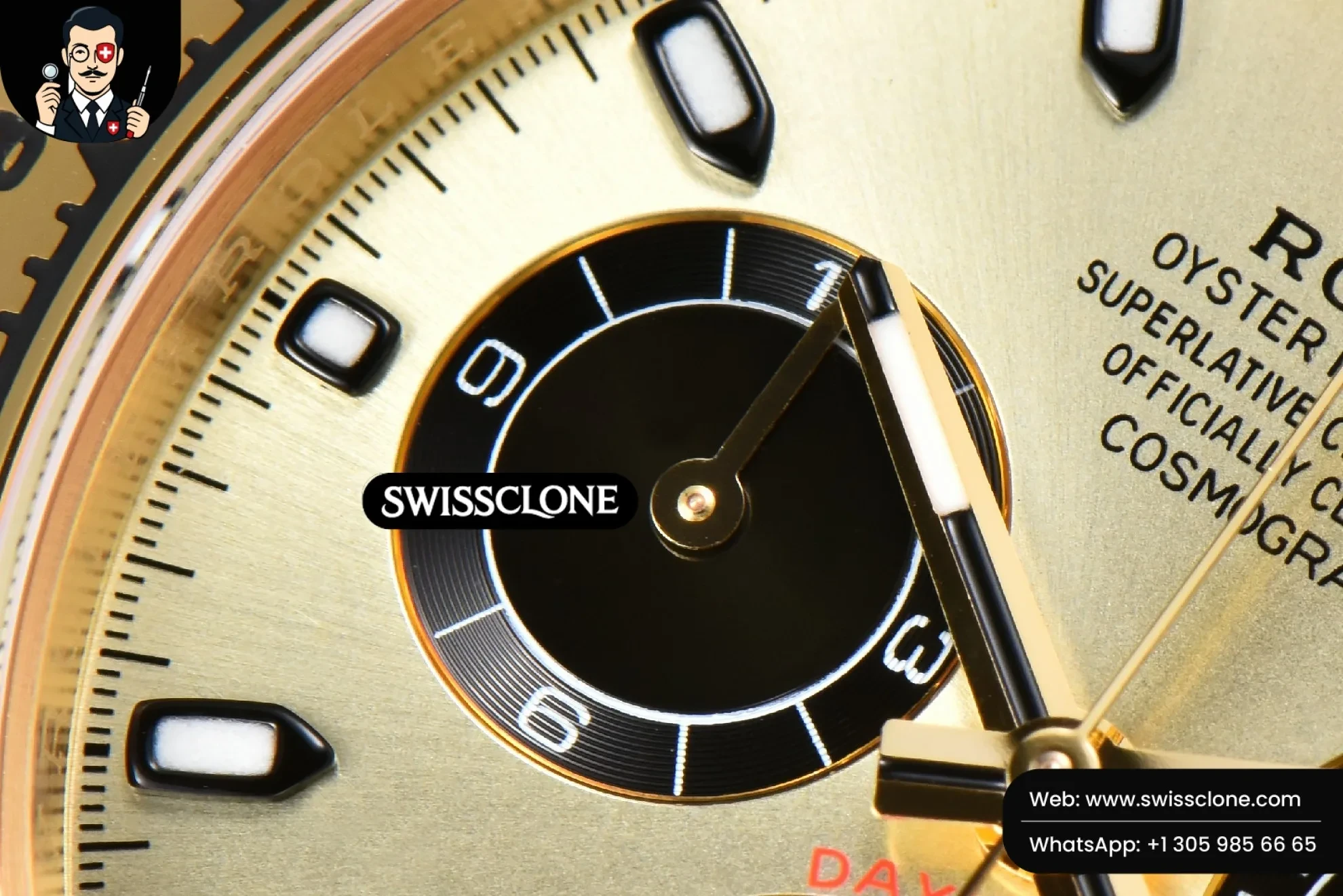 Rolex Daytona 116508 Dial Lume Marker SH4130 1:1 Super Clone - Lateral Case Thickness Profile
