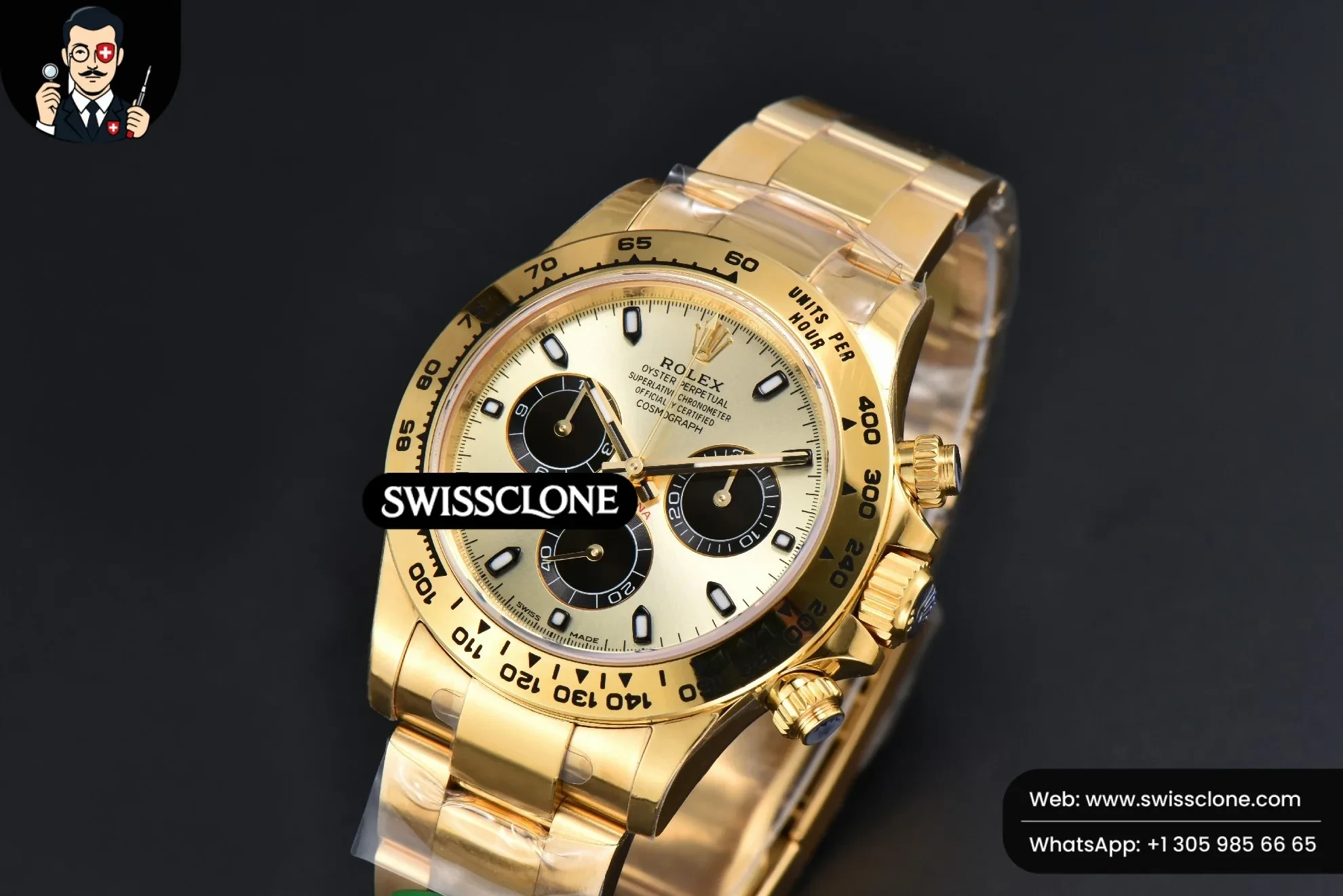 Rolex Daytona 116508 Dial Lume Marker SH4130 1:1 Super Clone - Clasp & Bracelet Finishing