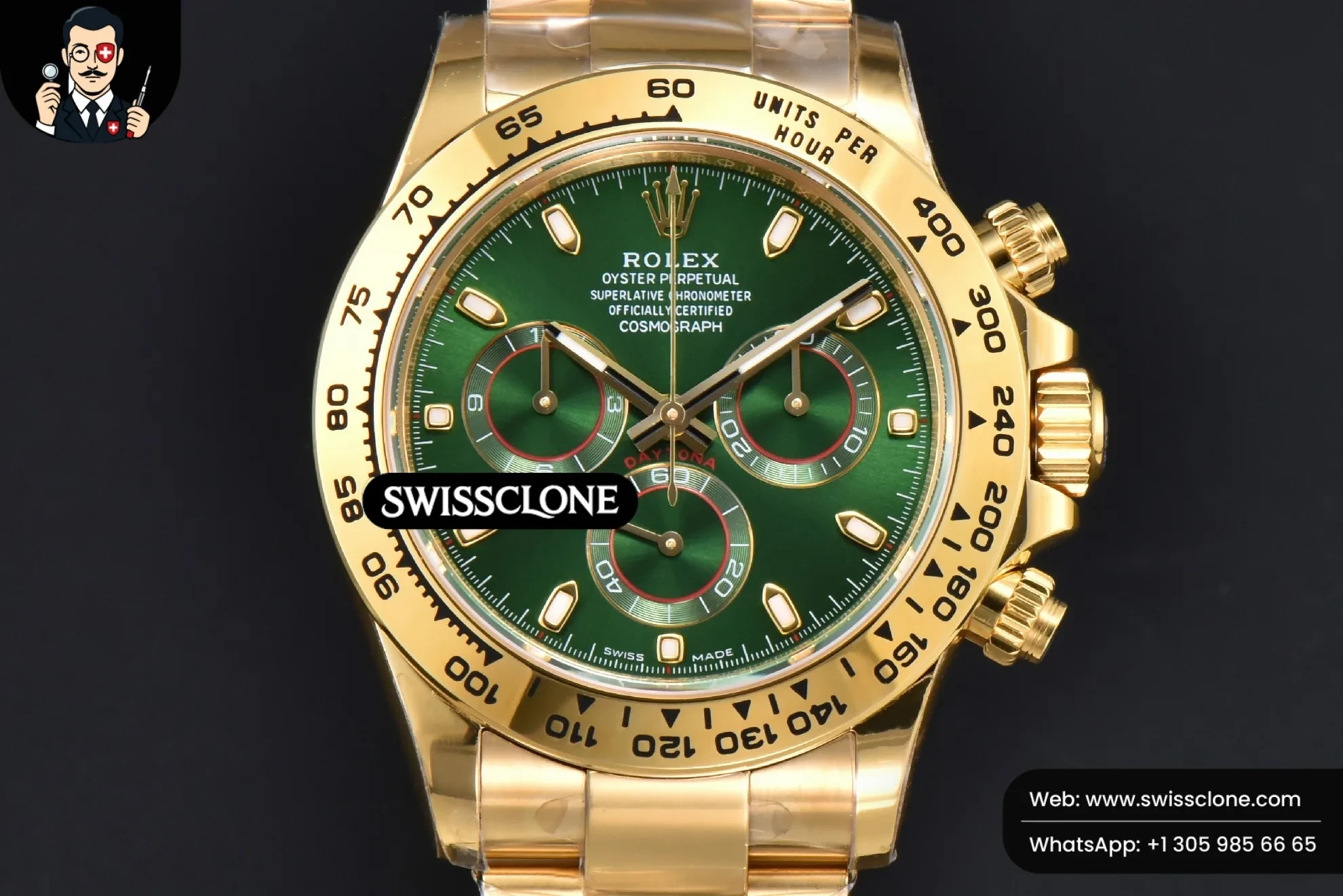Rolex Daytona 116508 Green Dial Lume Marker SH4130