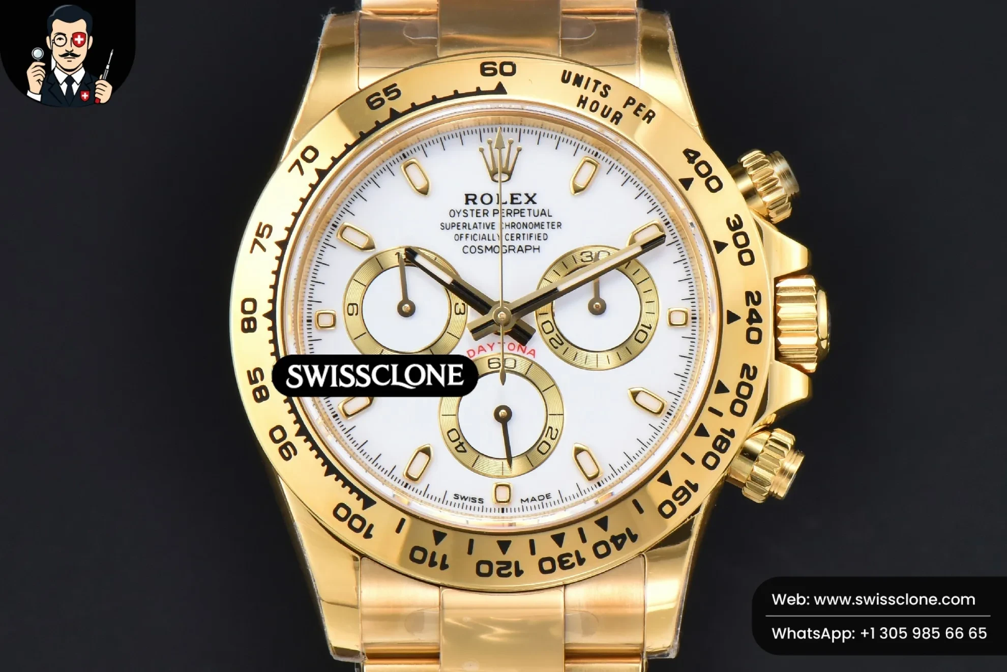 Rolex Daytona 116508 White Dial Lume Marker SH4130
