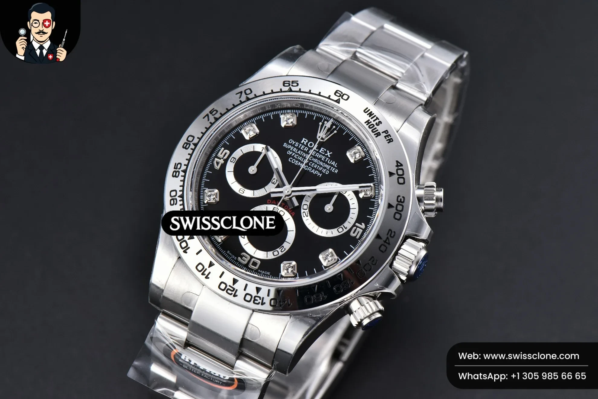 Rolex Daytona 116509 904L BTF Black Dial Diamond Marker BT Factory 1:1 Super Clone - Clasp & Bracelet Finishing