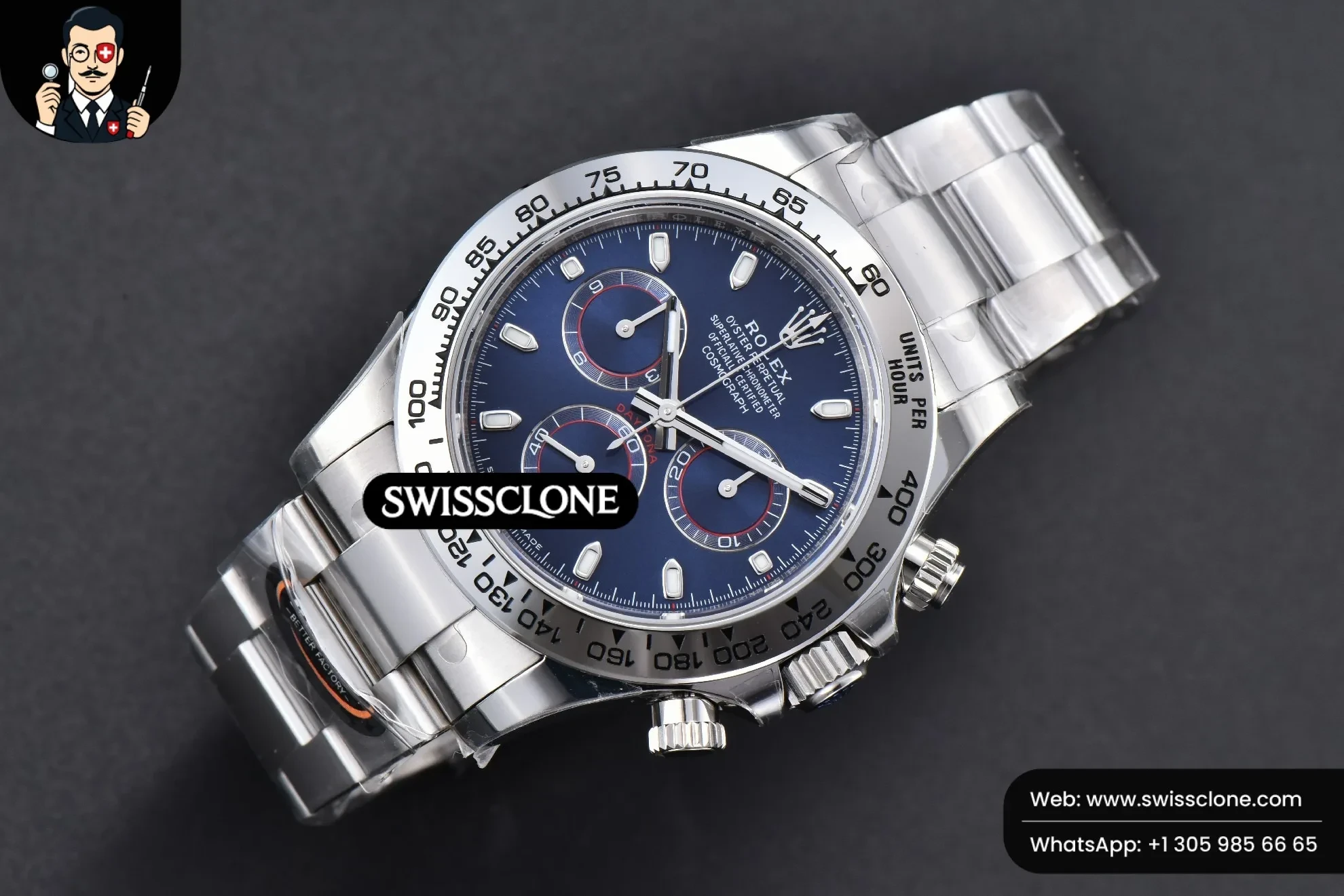 Rolex Daytona 116509 904L BTF Navy Blue Dial BT Factory 1:1 Super Clone - Bezel & Case Profile