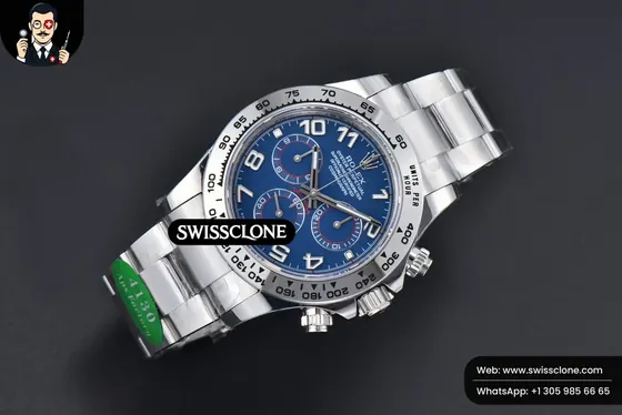 Rolex Daytona 116509 Blue Dial Digital Marker SH4130 1:1 Super Clone - Bezel & Case Profile