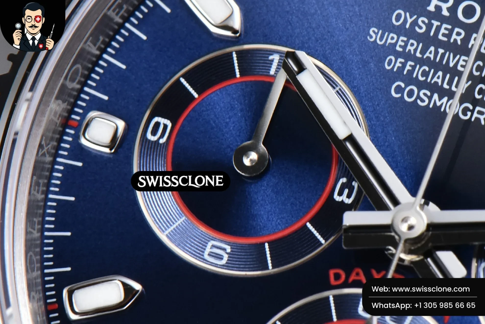 Rolex Daytona 116509 Blue Dial Lume Marker SH4130 1:1 Super Clone - Lateral Case Thickness Profile