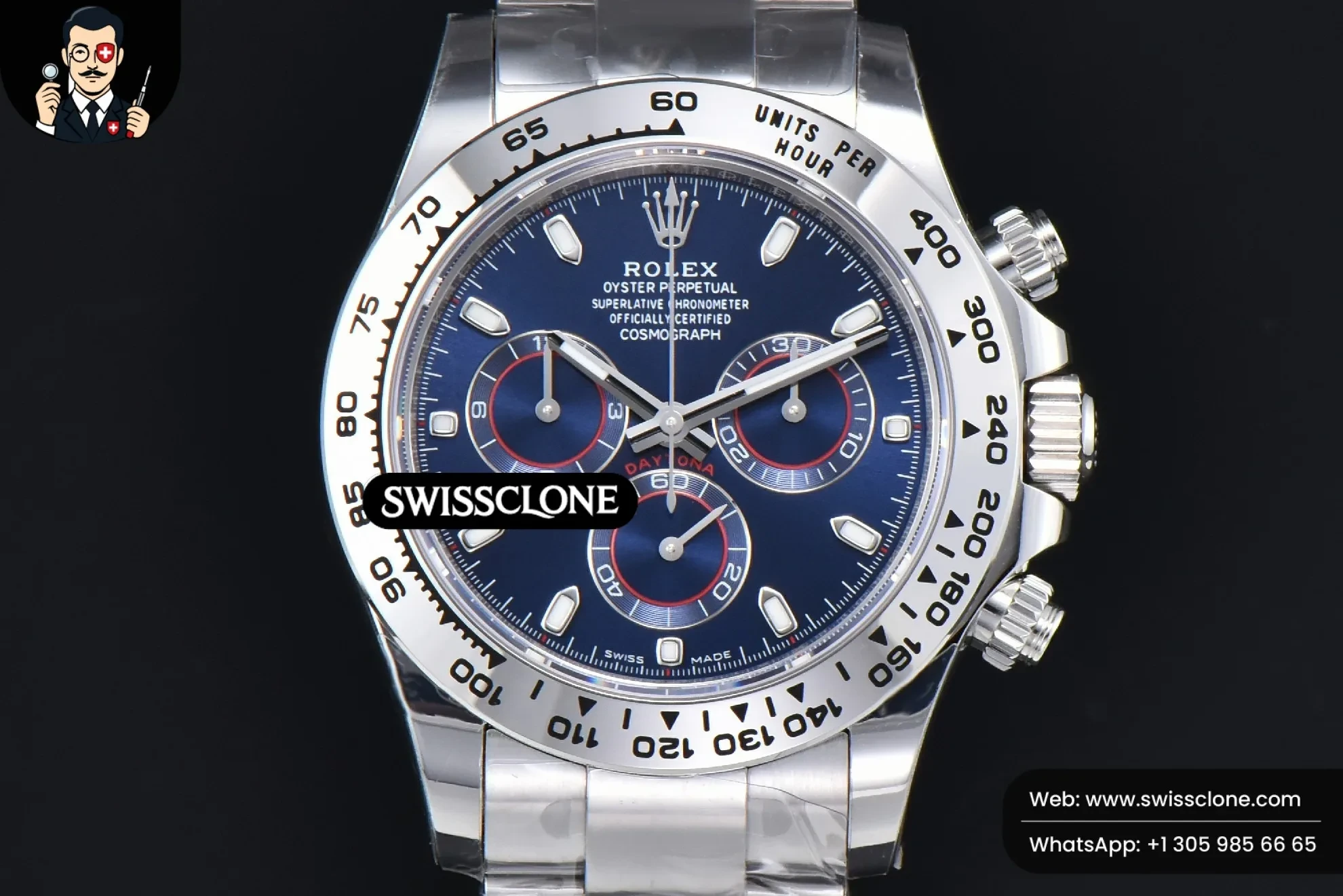 Rolex Daytona 116509 Blue Dial Lume Marker SH4130