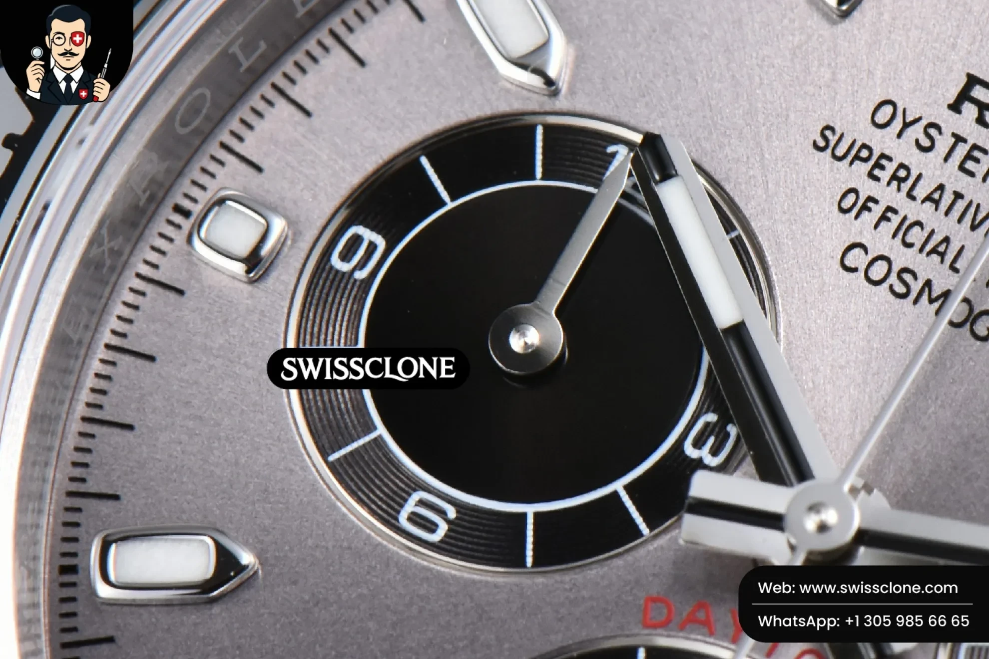 Rolex Daytona 116509 Silver Dial Lume Marker SH4130 1:1 Super Clone - Lateral Case Thickness Profile