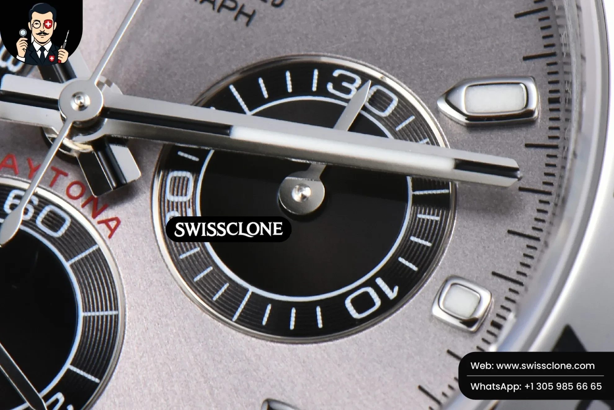 Rolex Daytona 116509 Silver Dial Lume Marker SH4130 1:1 Super Clone - On-Wrist Presence View