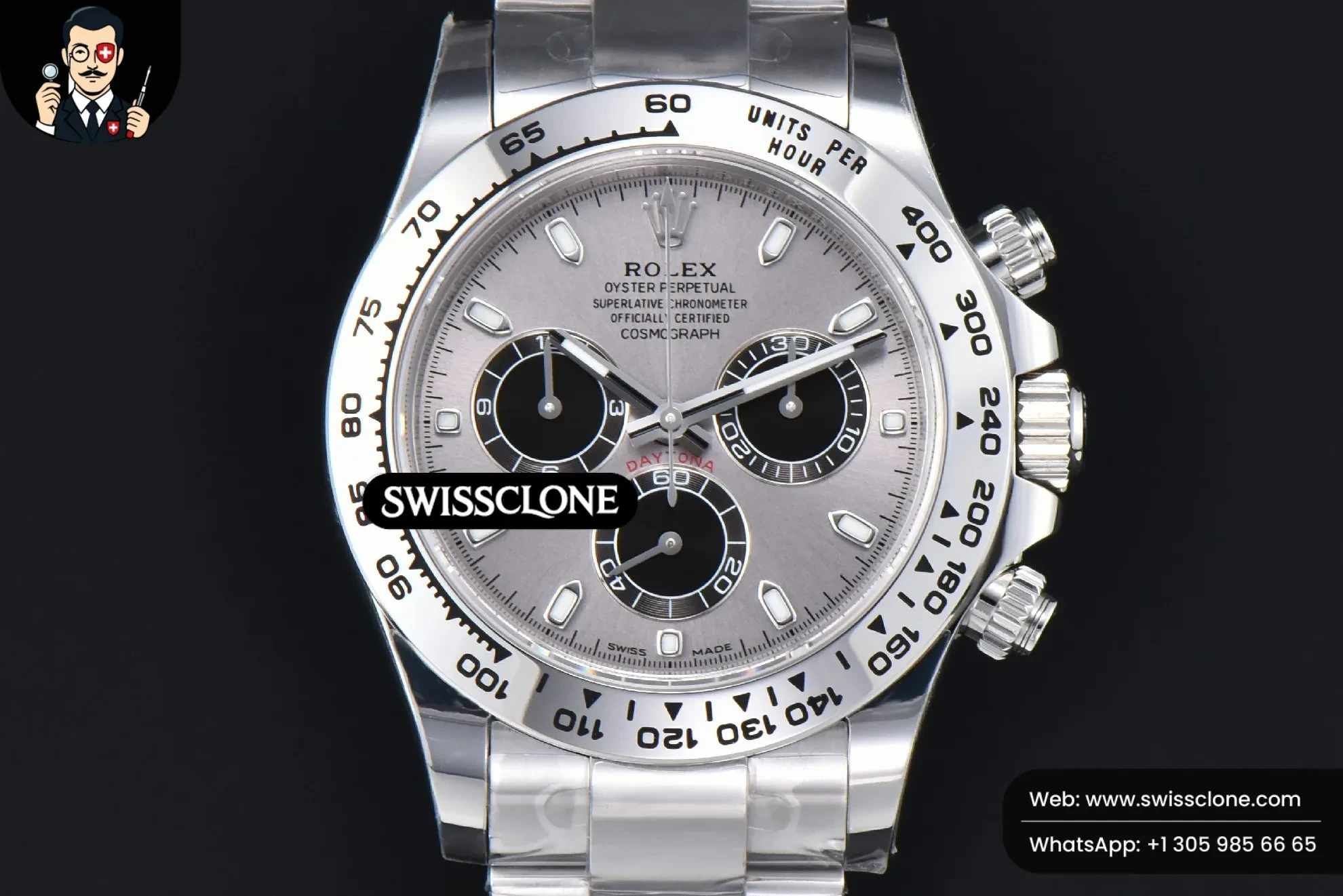 Rolex Daytona 116509 Silver Dial Lume Marker SH4130