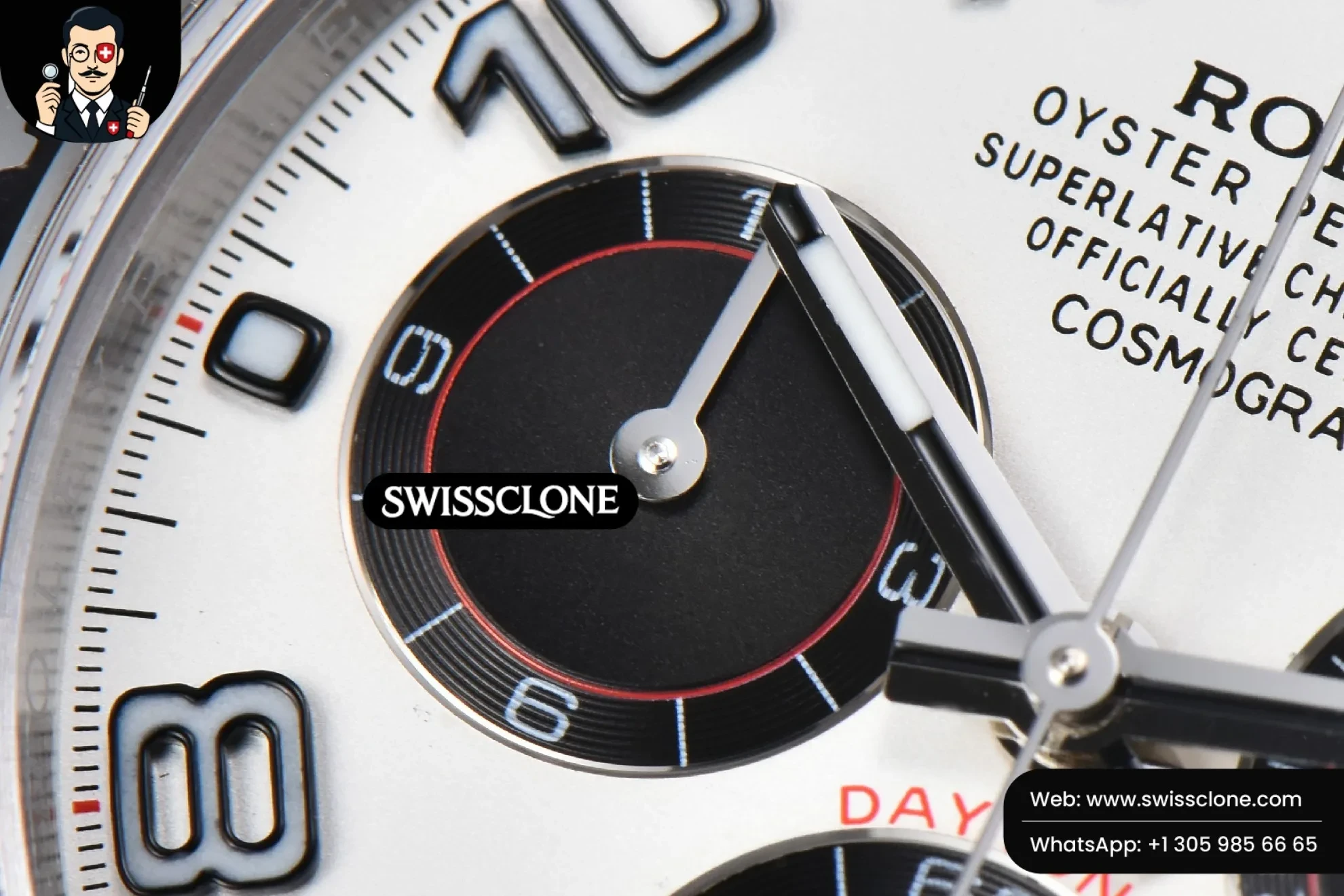 Rolex Daytona 116509 White Dial Digital Marker SH4130 1:1 Super Clone - Lateral Case Thickness Profile
