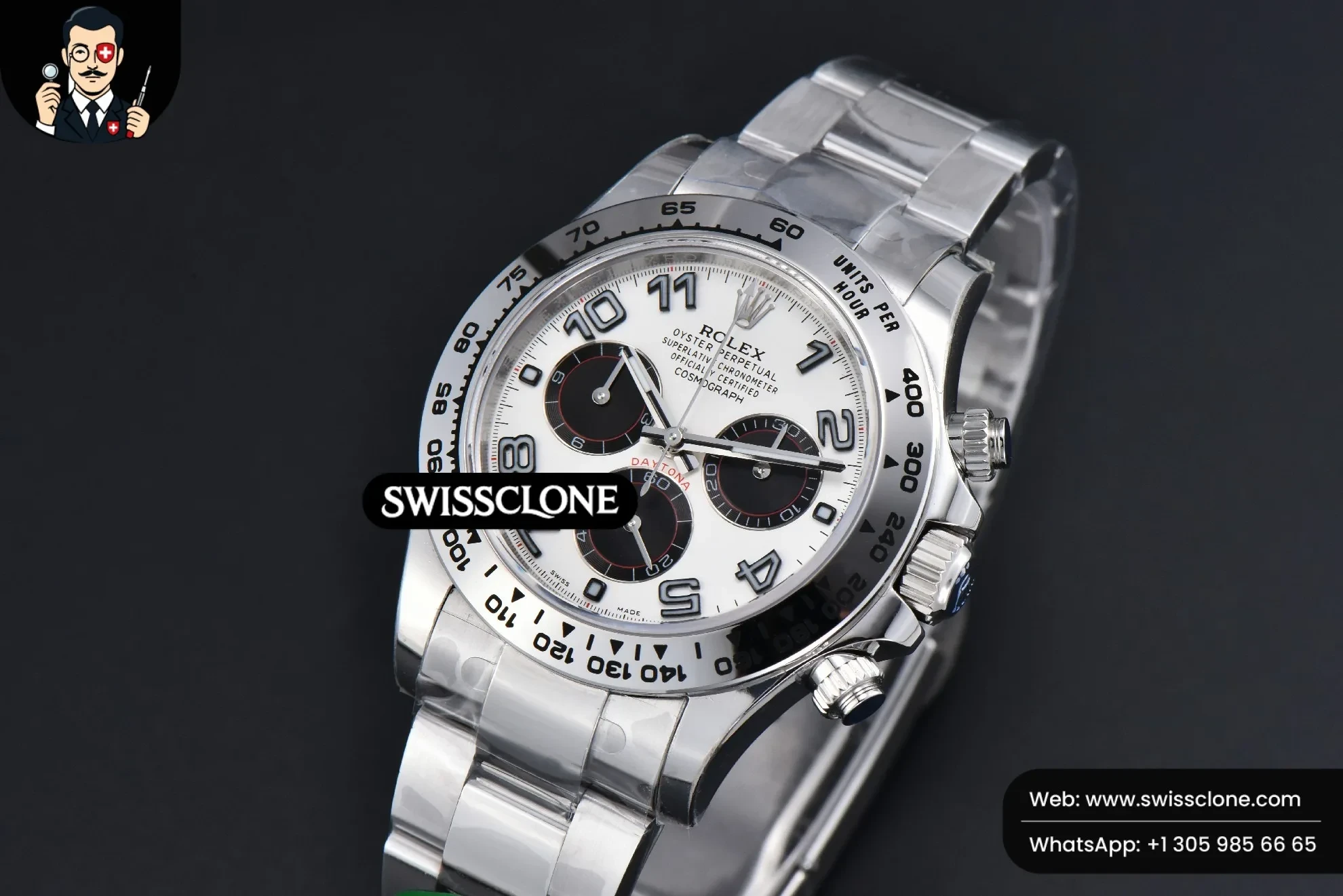 Rolex Daytona 116509 White Dial Digital Marker SH4130 1:1 Super Clone - Clasp & Bracelet Finishing