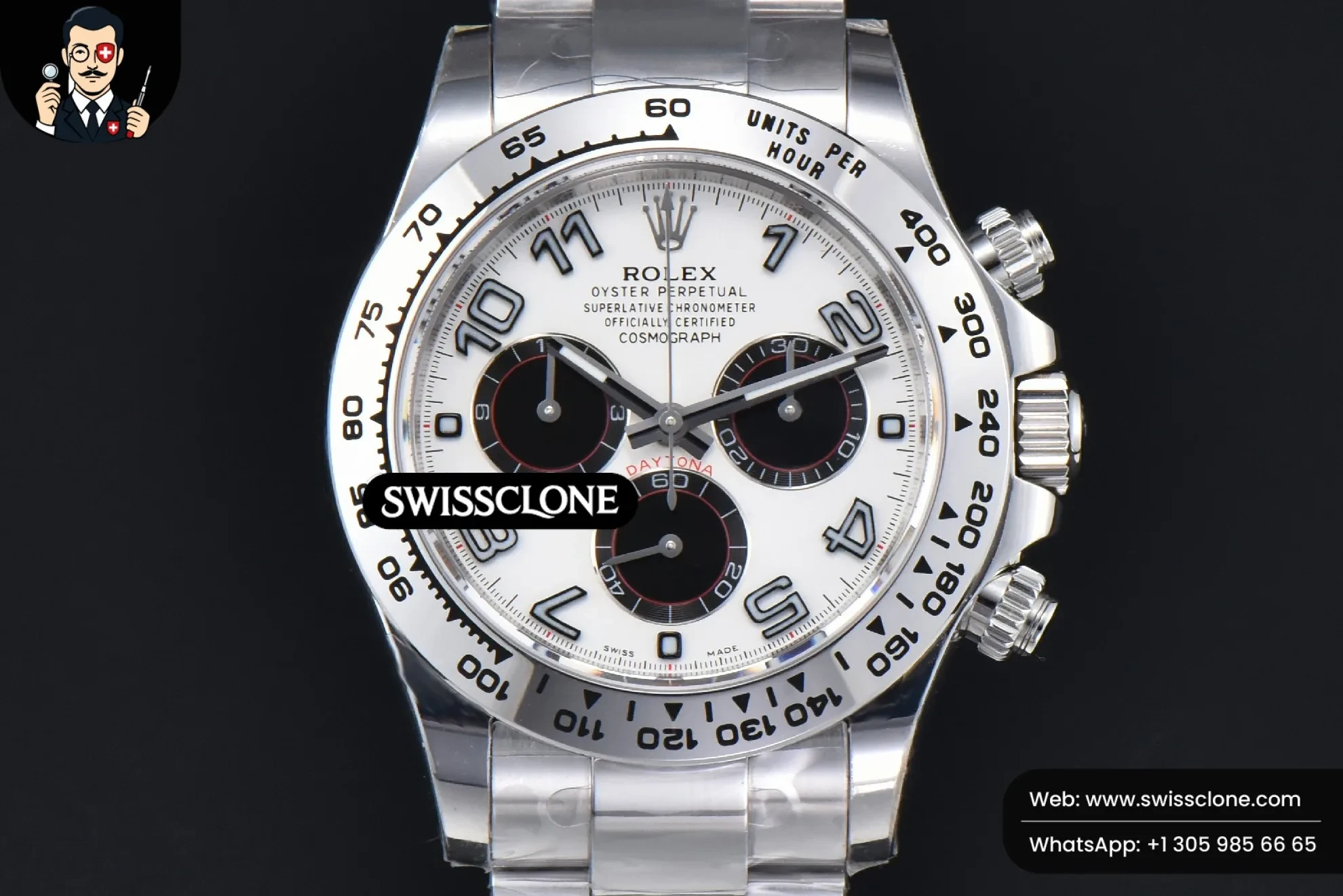 Rolex Daytona 116509 White Dial Digital Marker SH4130