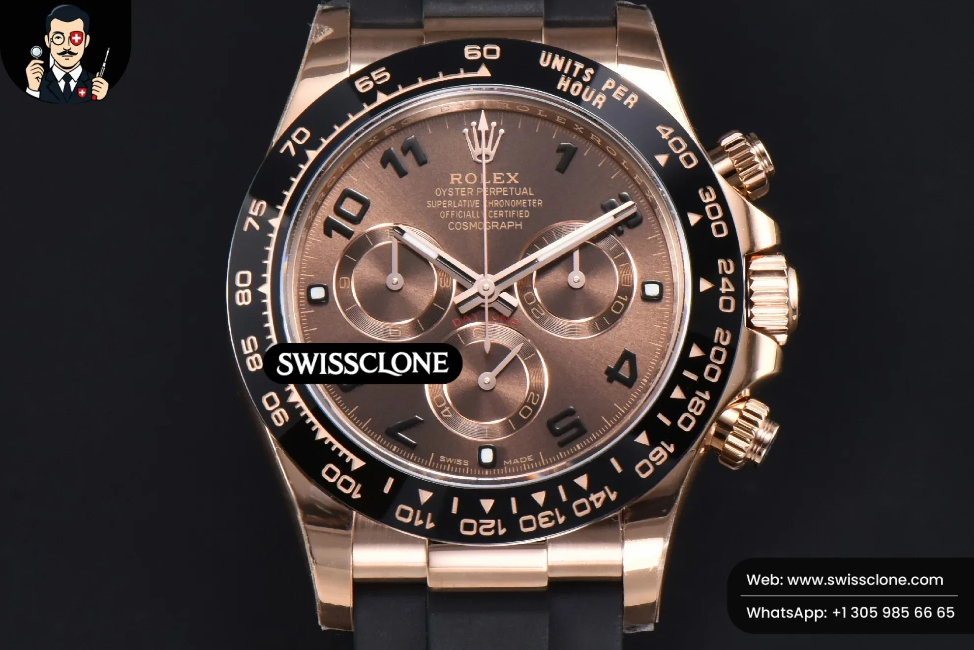 Rolex Daytona 116515 Brown Dial Ceramic Bezel Digital Marker Oysterflex Tungsten Version SH4130