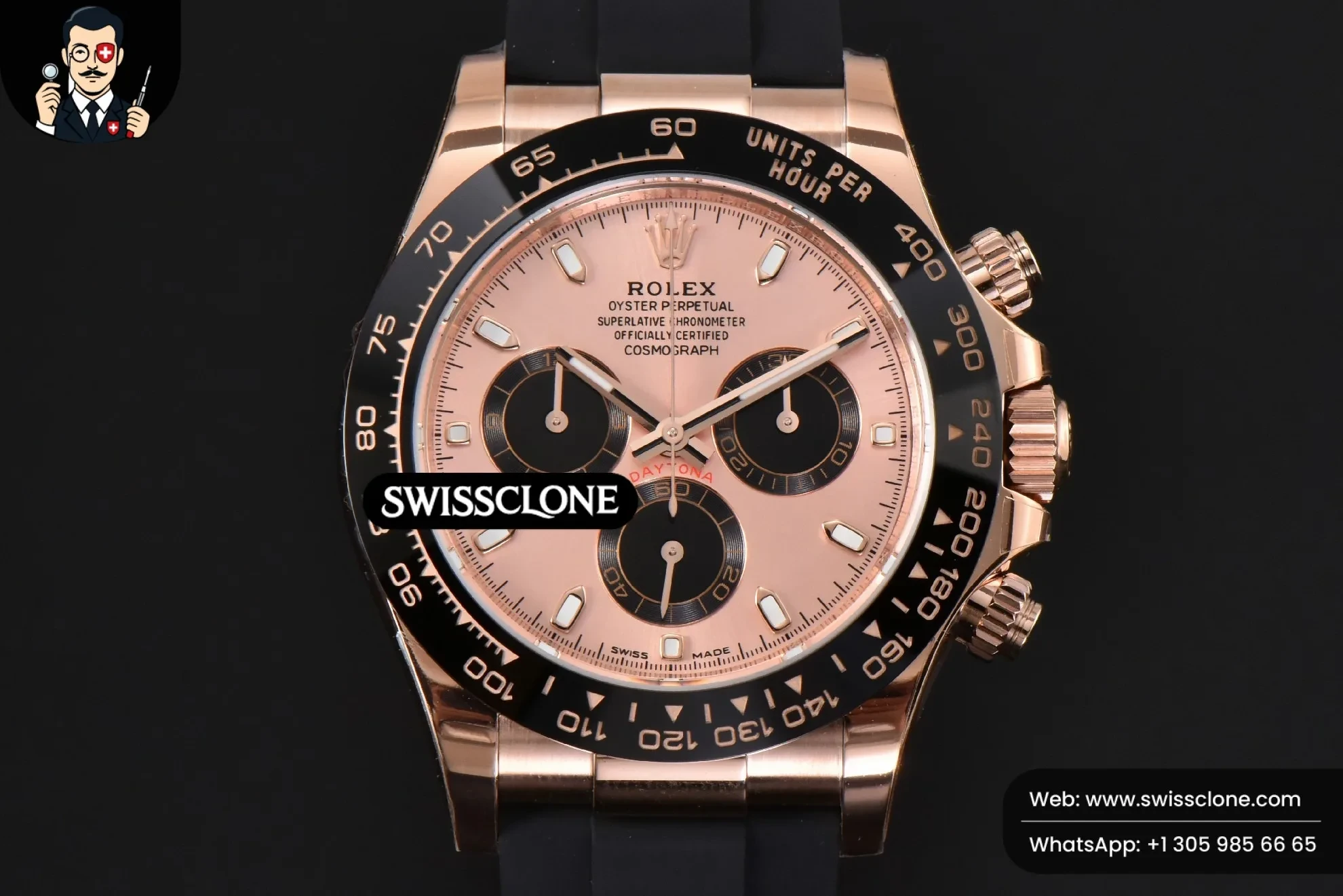 Rolex Daytona 116515 BTF Ceramic Dial Black Subdial Oysterflex