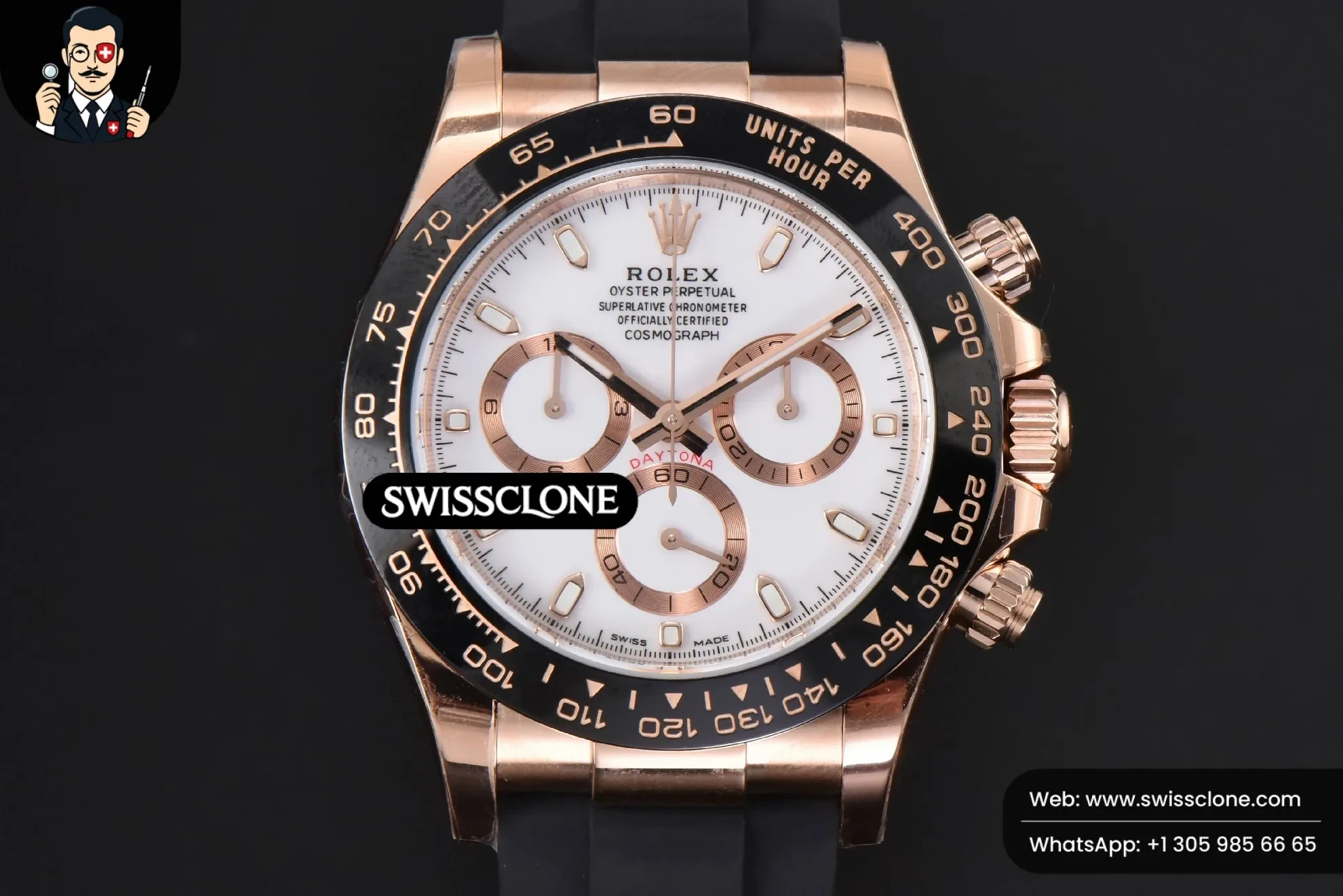 Rolex Daytona 116515 BTF Ceramic White/RG Dial Oysterflex