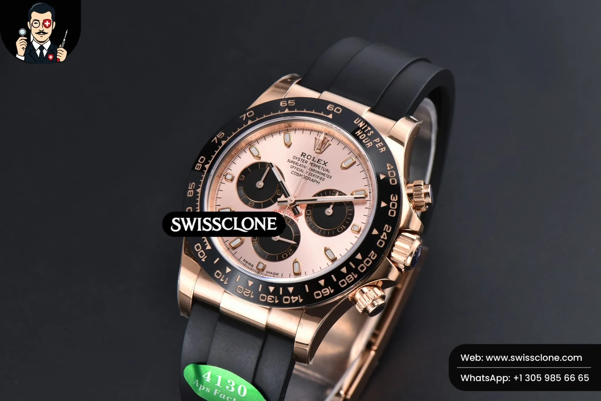 Rolex Daytona 116515 Dial Ceramic Bezel Oysterflex Tungsten SH4130 1:1 Super Clone - Clasp & Bracelet Finishing