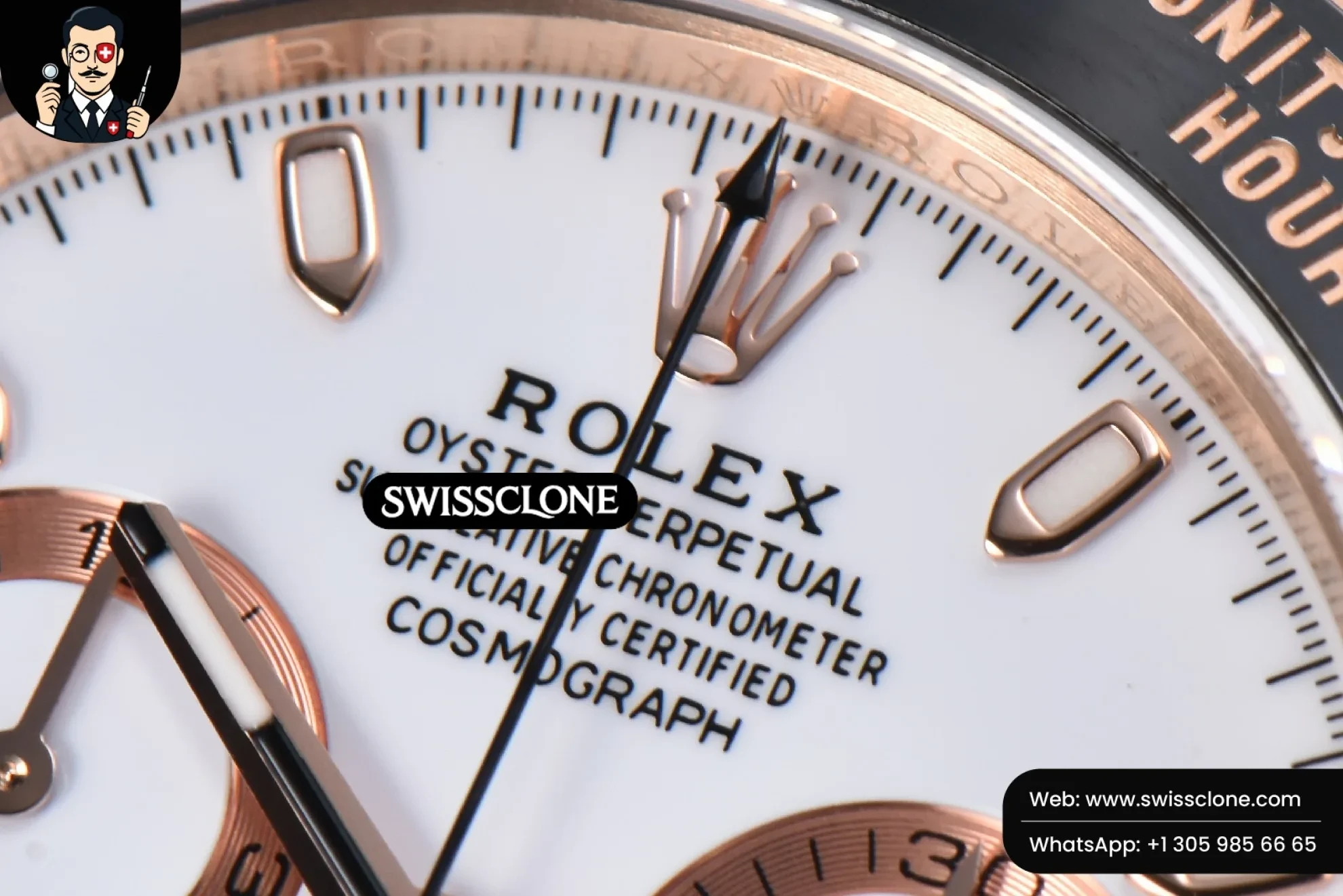 Rolex Daytona 116515 White Dial Ceramic Bezel Lume Marker Oysterflex Tungsten SH4130 1:1 Super Clone - Caseback & Cloned Calibre Movement