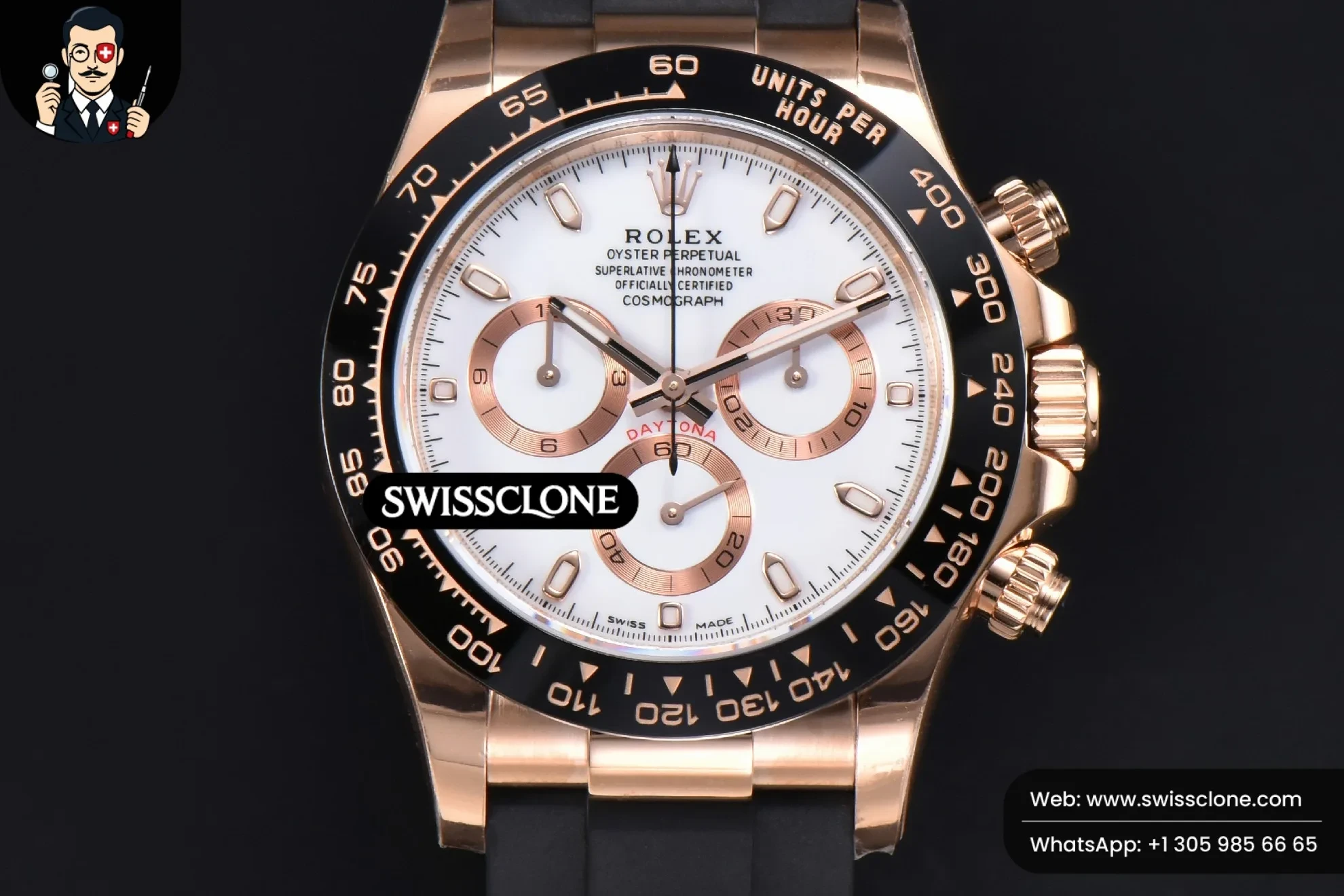 Rolex Daytona 116515 White Dial Ceramic Bezel Lume Marker Oysterflex Tungsten Version SH4130