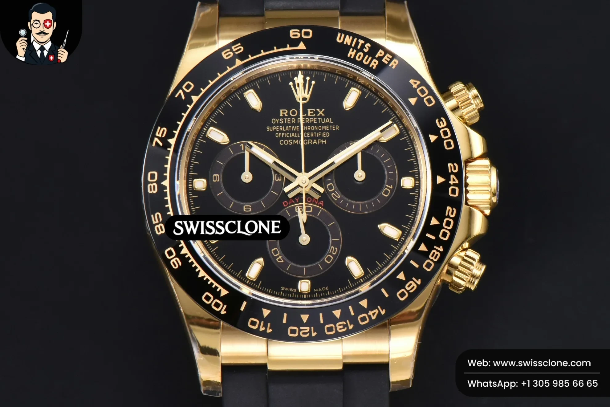 Rolex Daytona 116518 Black Dial Ceramic Bezel Lume Marker Oysterflex Tungsten Version SH4130