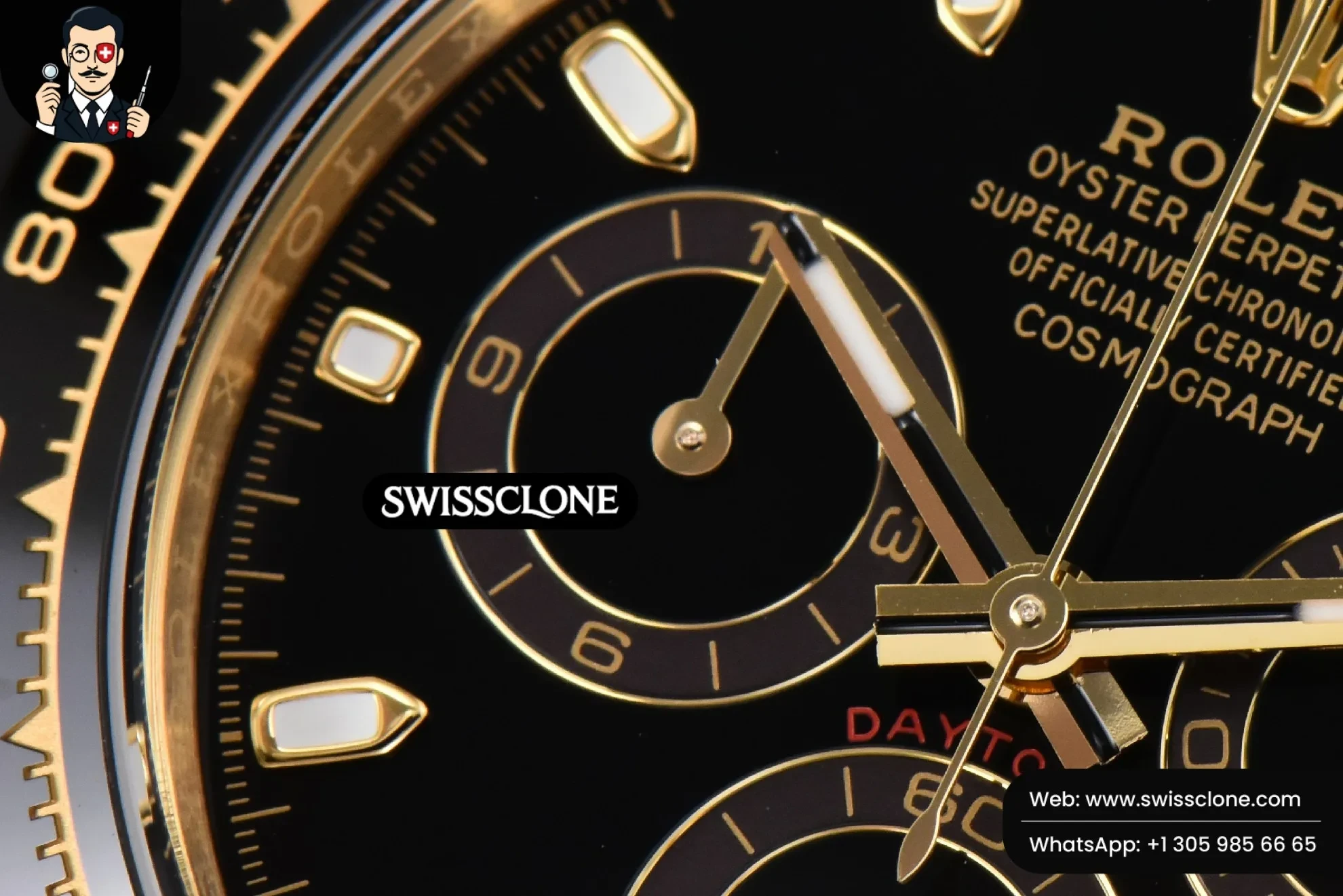 Rolex Daytona 116518 BTF Ceramic Black Dial Oysterflex BT Factory 1:1 Super Clone - Caseback & Cloned Calibre Movement