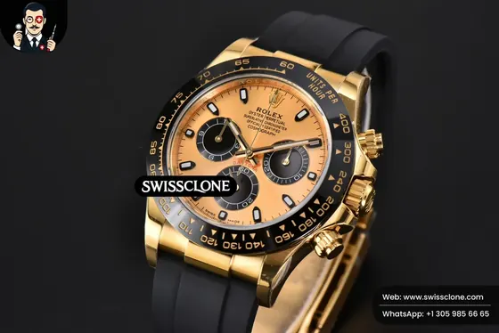 Rolex Daytona 116518 BTF Ceramic Dial Black Subdial Oysterflex BT Factory 1:1 Super Clone - Bezel & Case Profile