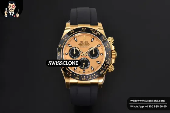 Rolex Daytona 116518 BTF Ceramic Dial Black Subdial Oysterflex BT Factory 1:1 Super Clone - Dial Macro Close-Up