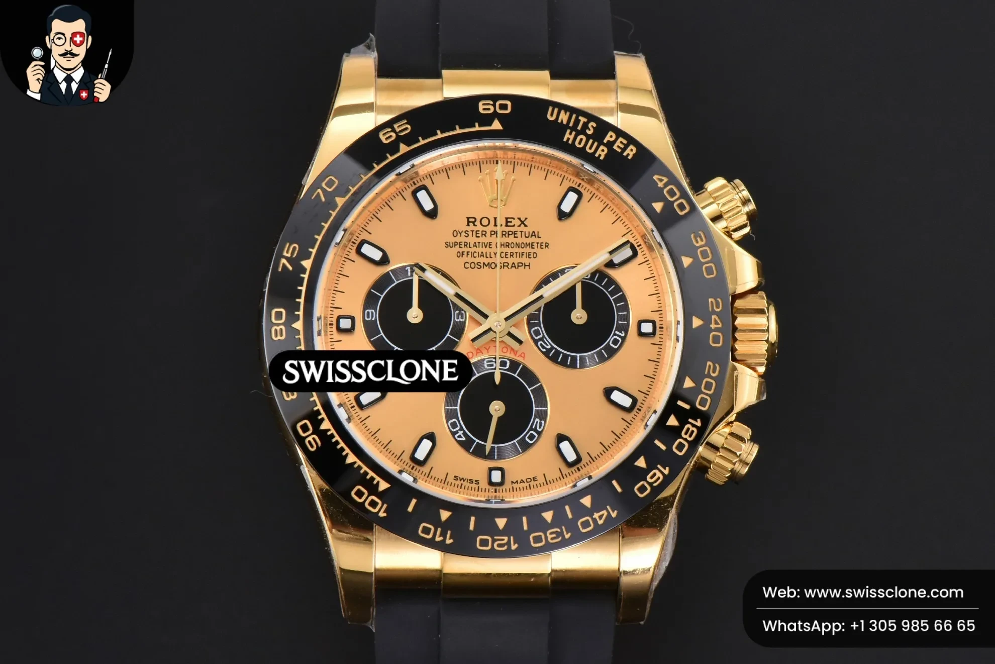 Rolex Daytona 116518 BTF Ceramic Dial Black Subdial Oysterflex