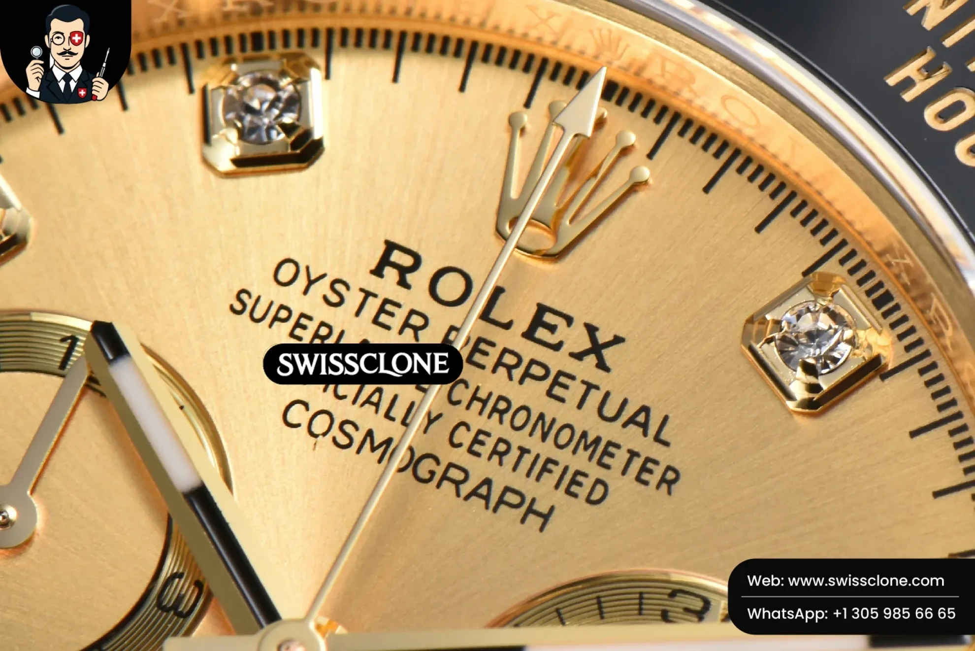 Rolex Daytona 116518 Dial Ceramic Bezel Diamond Marker Oysterflex Tungsten SH4130 1:1 Super Clone - Caseback & Cloned Calibre Movement