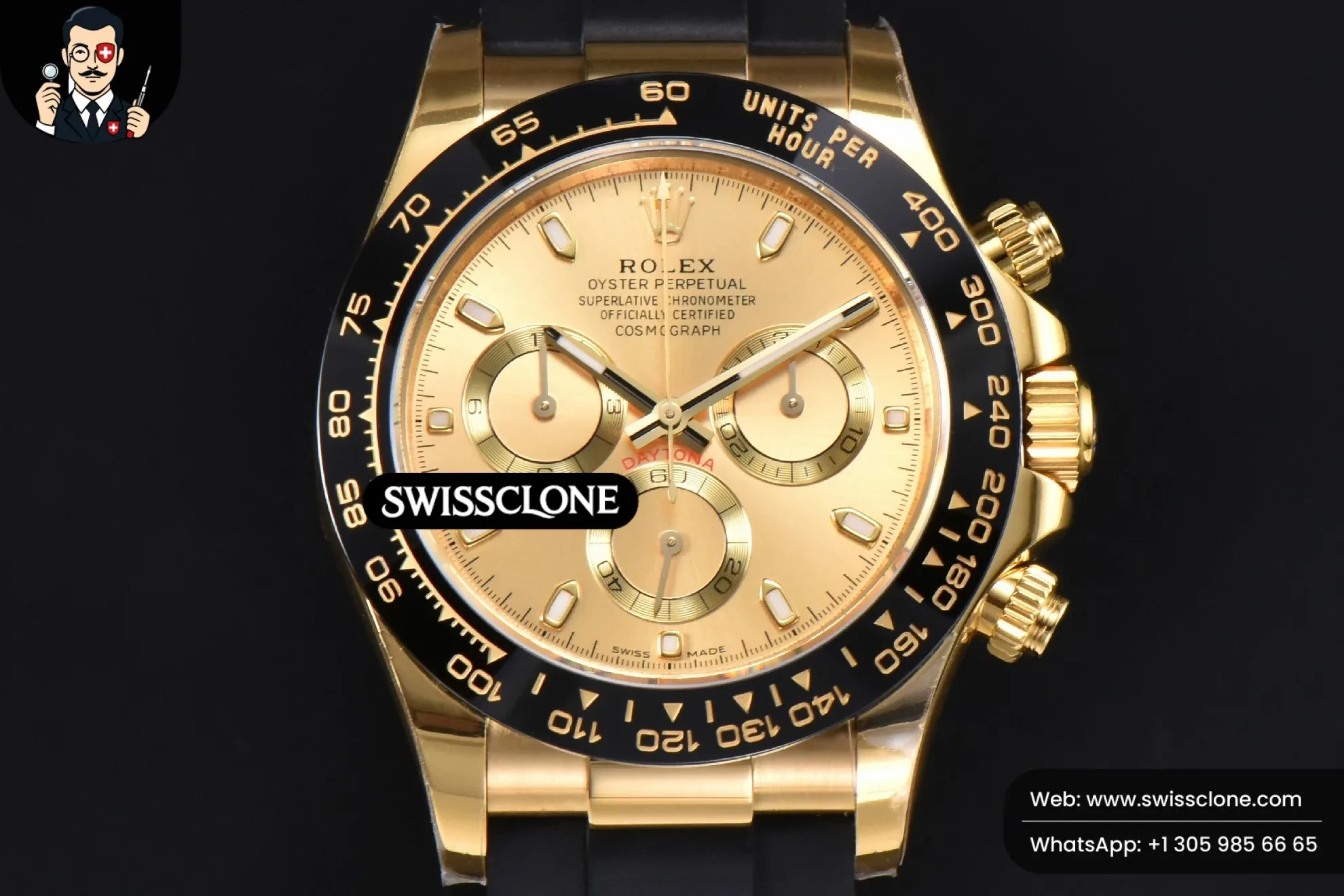 Rolex Daytona 116518 Dial Ceramic Bezel Lume Marker Oysterflex Tungsten Version SH4130