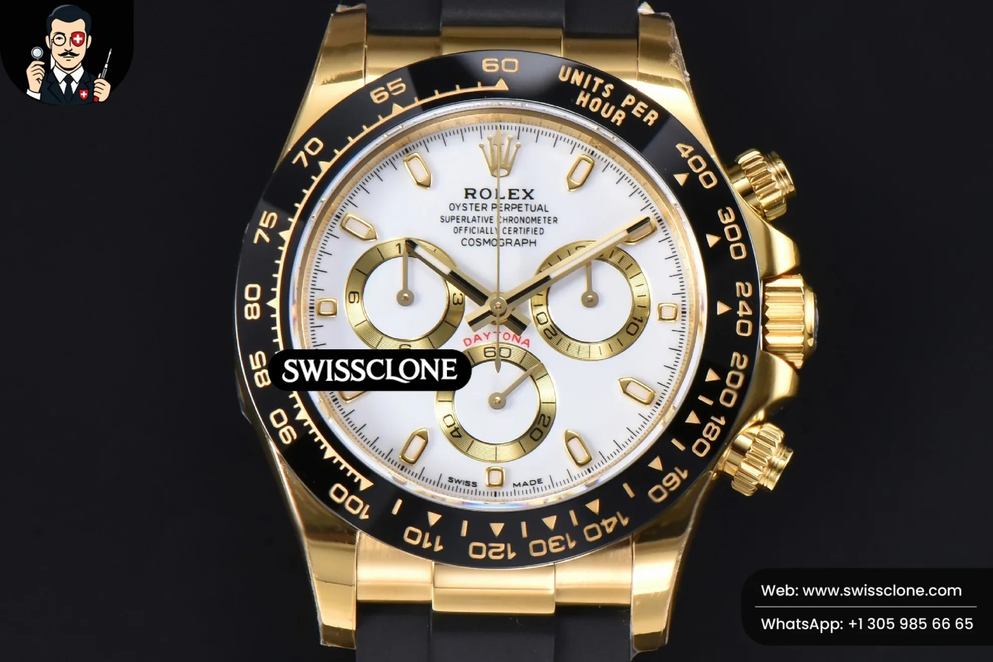 Rolex Daytona 116518 White Dial Ceramic Bezel Lume Marker Oysterflex Tungsten Version SH4130