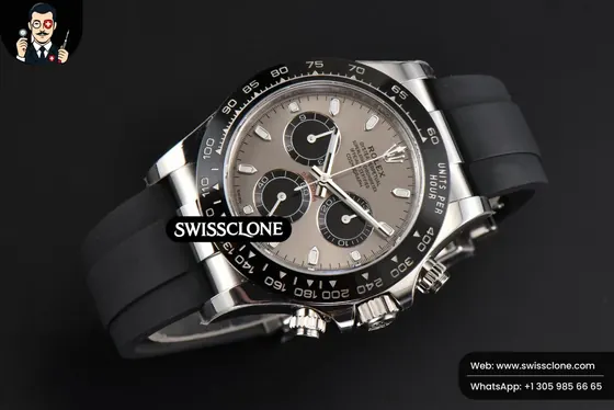 Rolex Daytona 116519 BTF Gray Dial Black Subdial Oysterflex BT Factory 1:1 Super Clone - Bezel & Case Profile