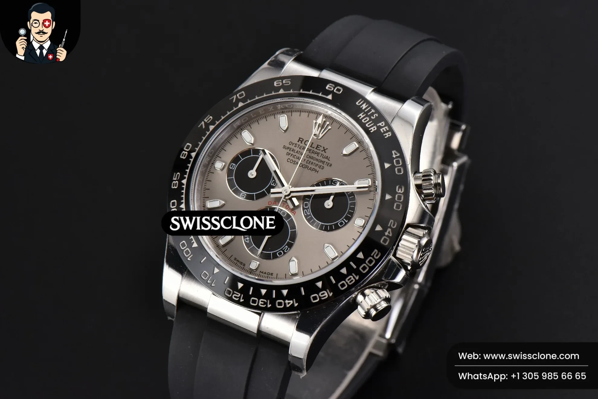 Rolex Daytona 116519 BTF Gray Dial Black Subdial Oysterflex BT Factory 1:1 Super Clone - Clasp & Bracelet Finishing