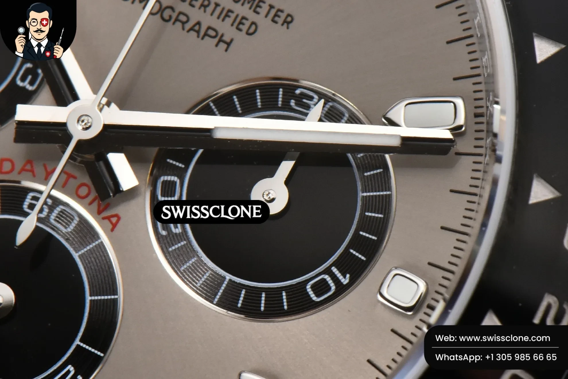 Rolex Daytona 116519 BTF Gray Dial Black Subdial Oysterflex BT Factory 1:1 Super Clone - On-Wrist Presence View