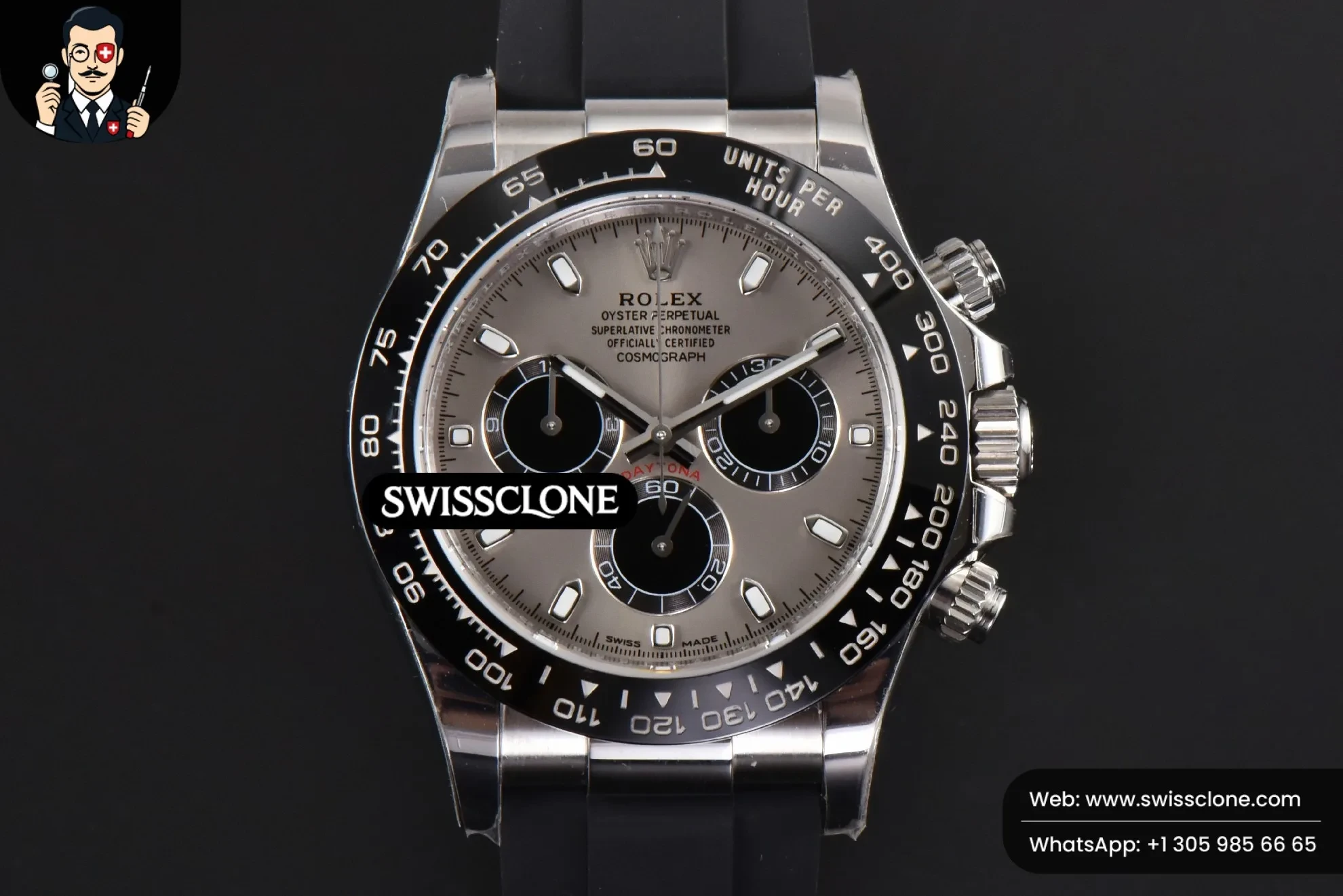 Rolex Daytona 116519 BTF Gray Dial Black Subdial Oysterflex